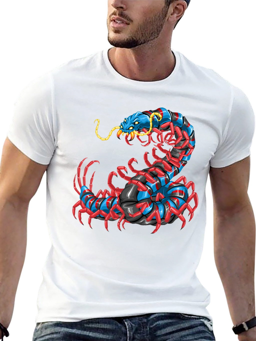 Centipede Graphic Black T-Shirt