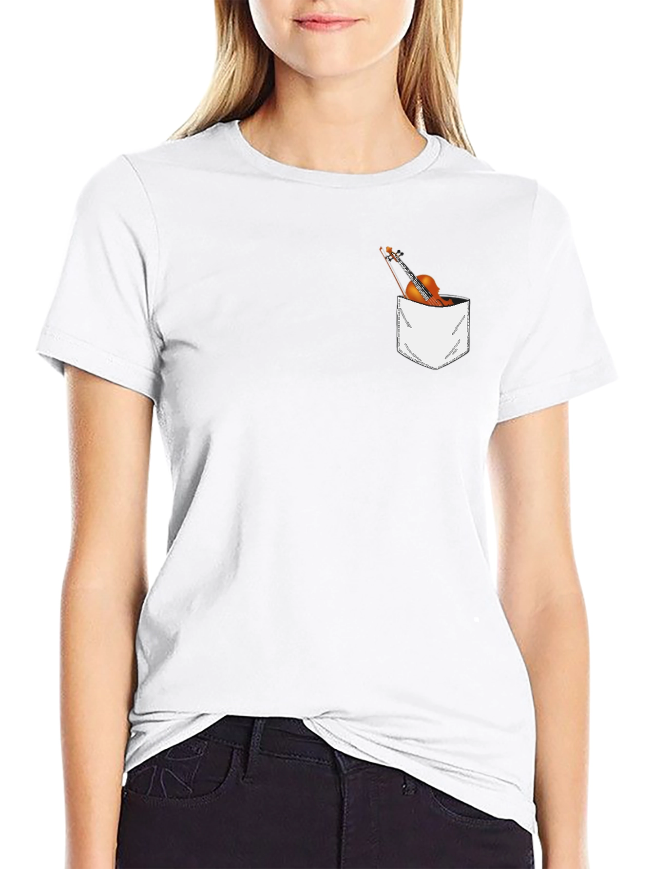 Violin Pocket T-Shirt - Musician Graphic Tee