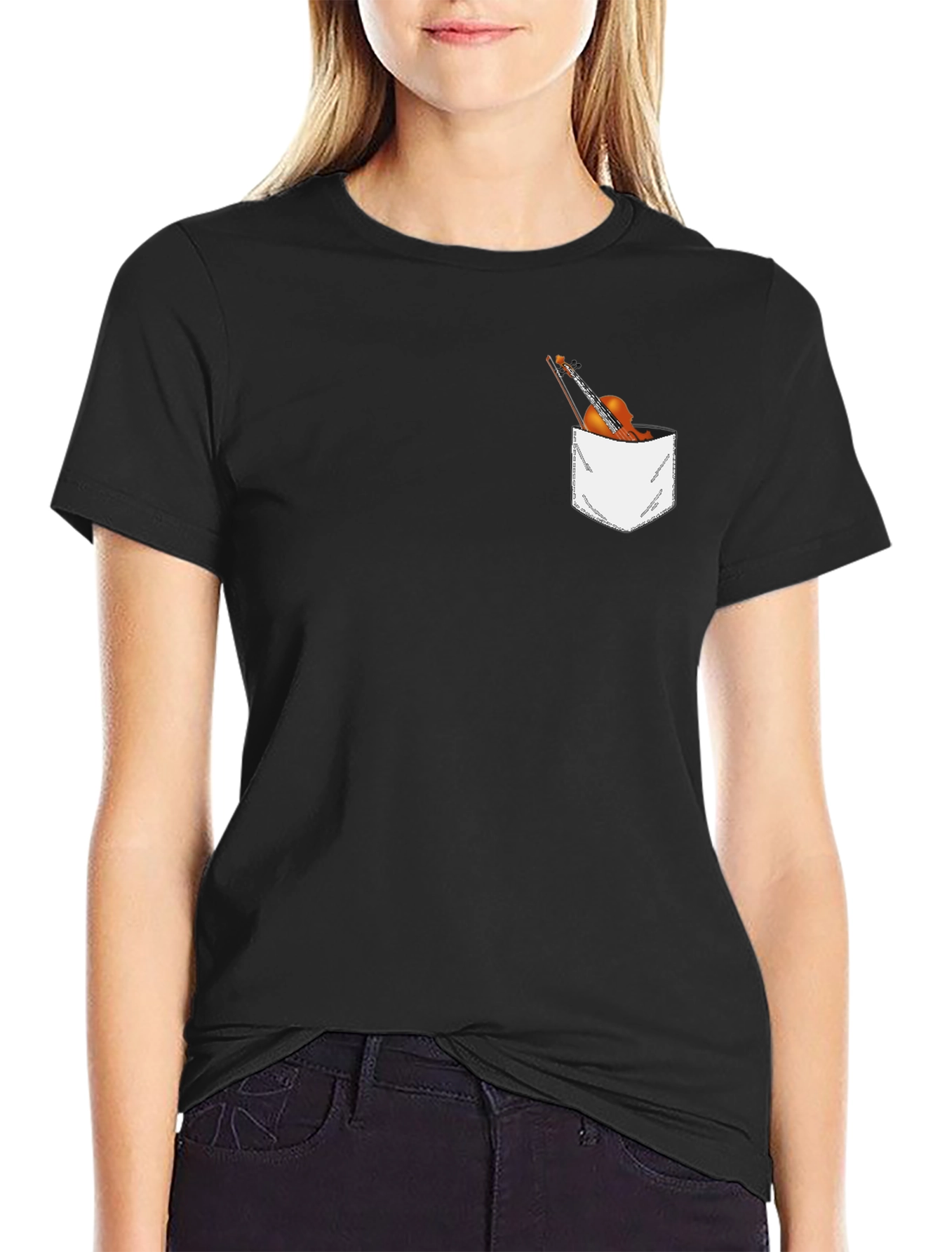 Violin Pocket T-Shirt - Musician Graphic Tee
