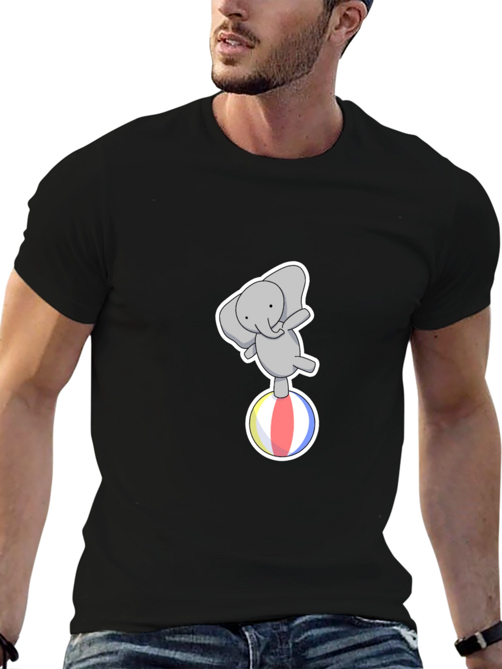 Elephant On Ball Graphic Tee