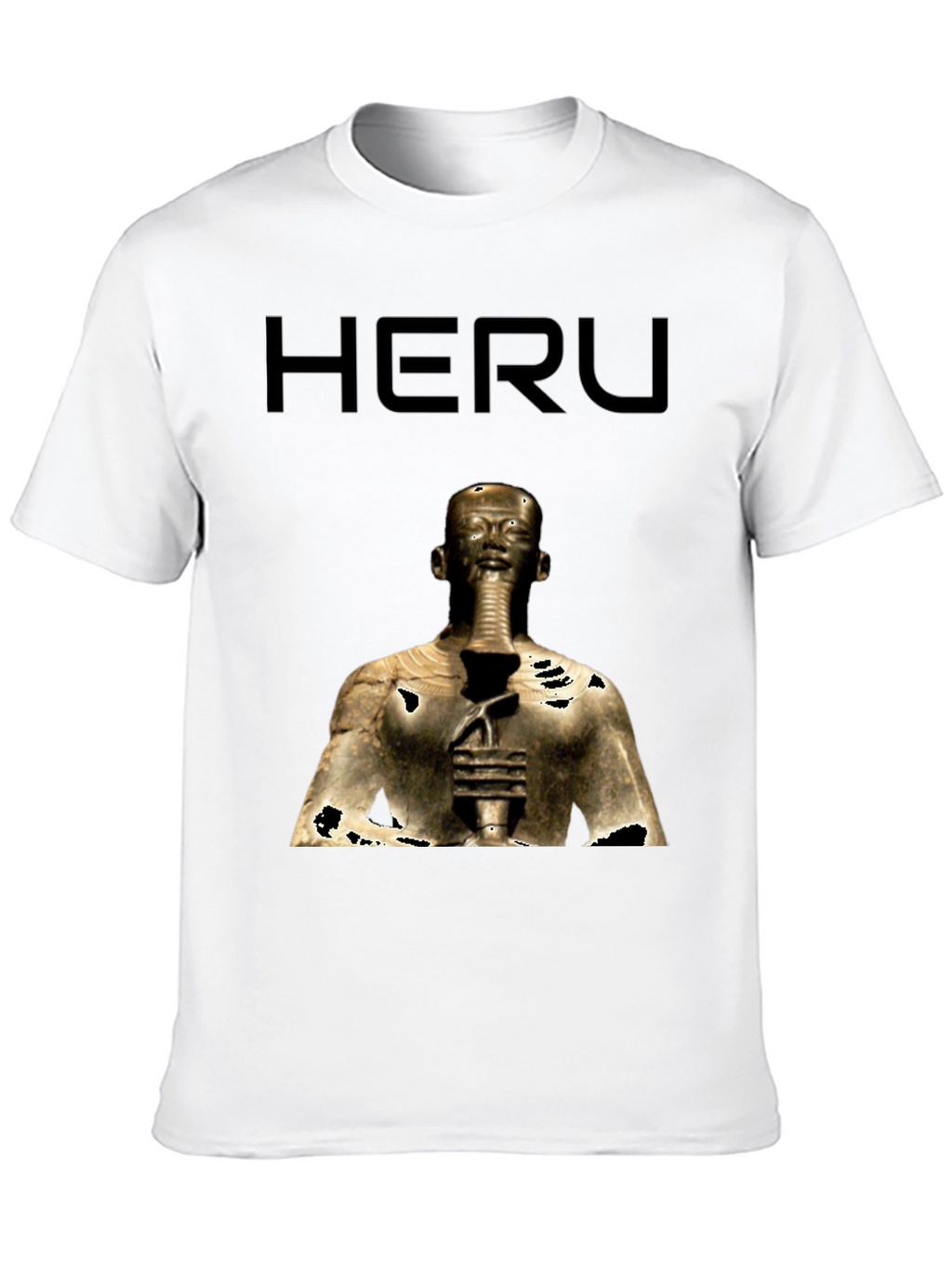 Heru Pharaoh Graphic Tee - Black Cotton T-Shirt