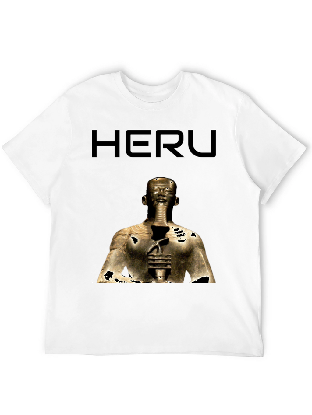 Heru Pharaoh Graphic Tee - Black Cotton T-Shirt