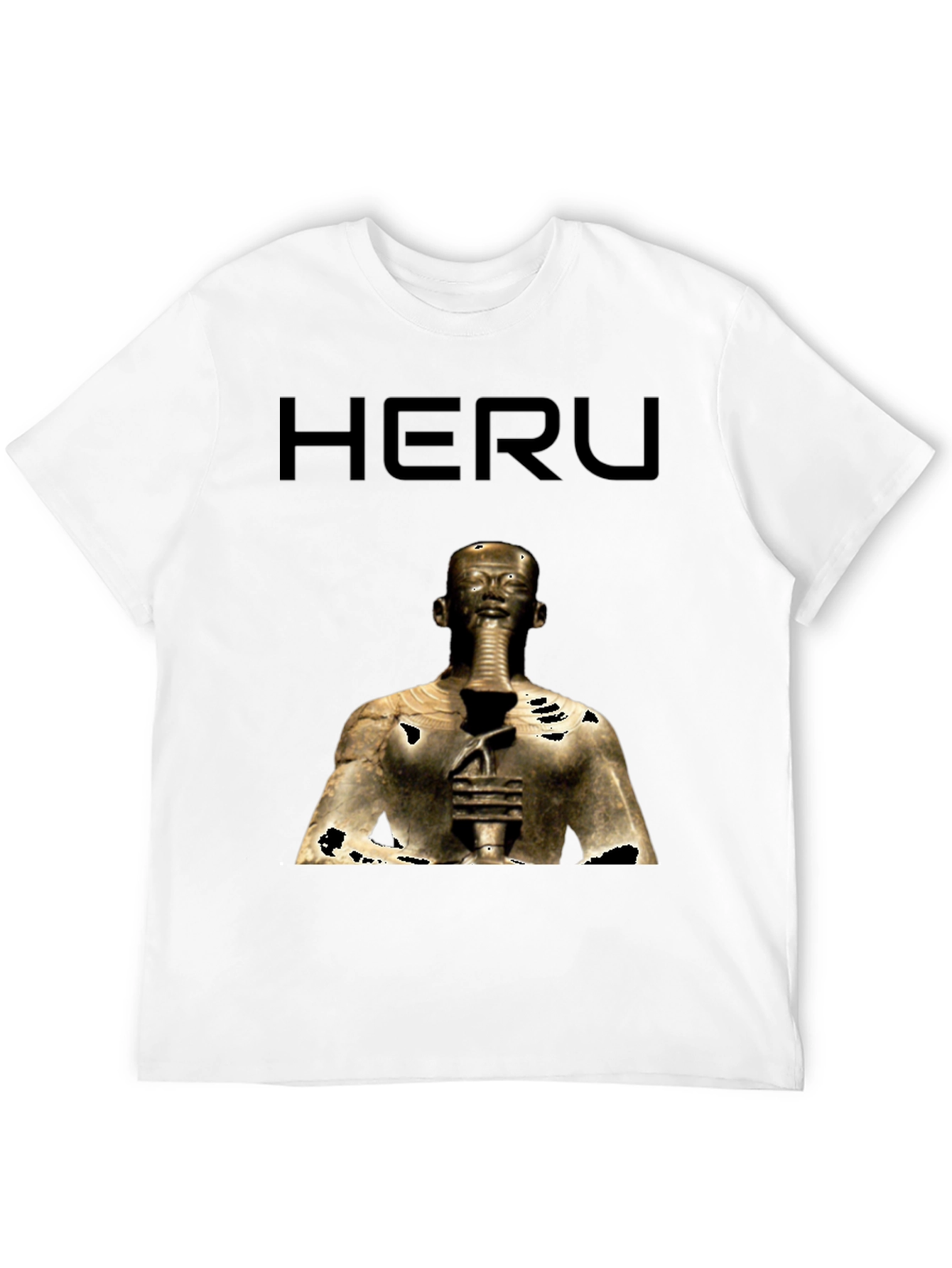 Heru Pharaoh Graphic Tee - Black Cotton T-Shirt