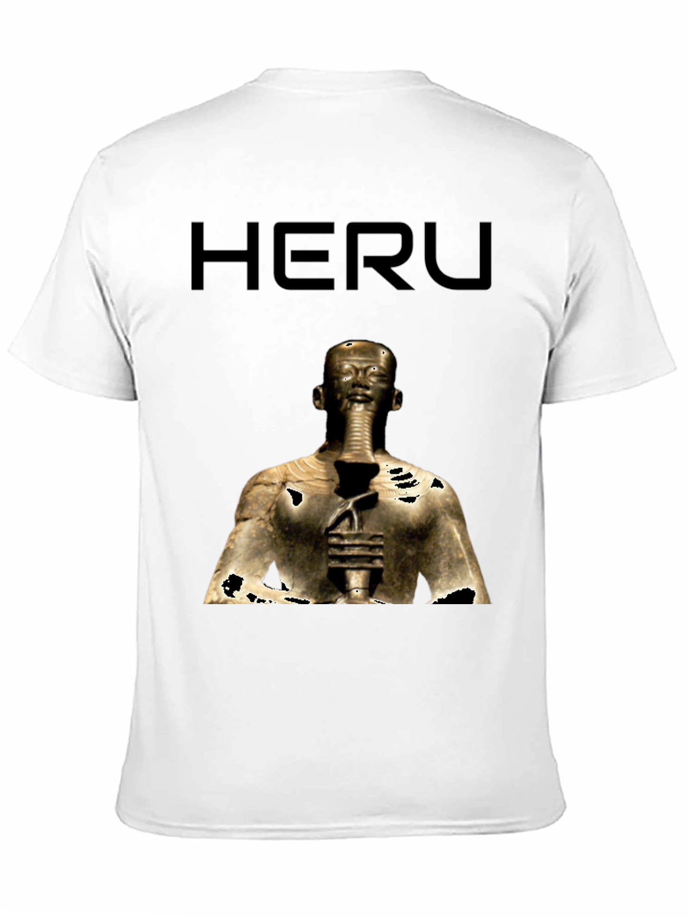 Heru Pharaoh Graphic Tee - Black Cotton T-Shirt