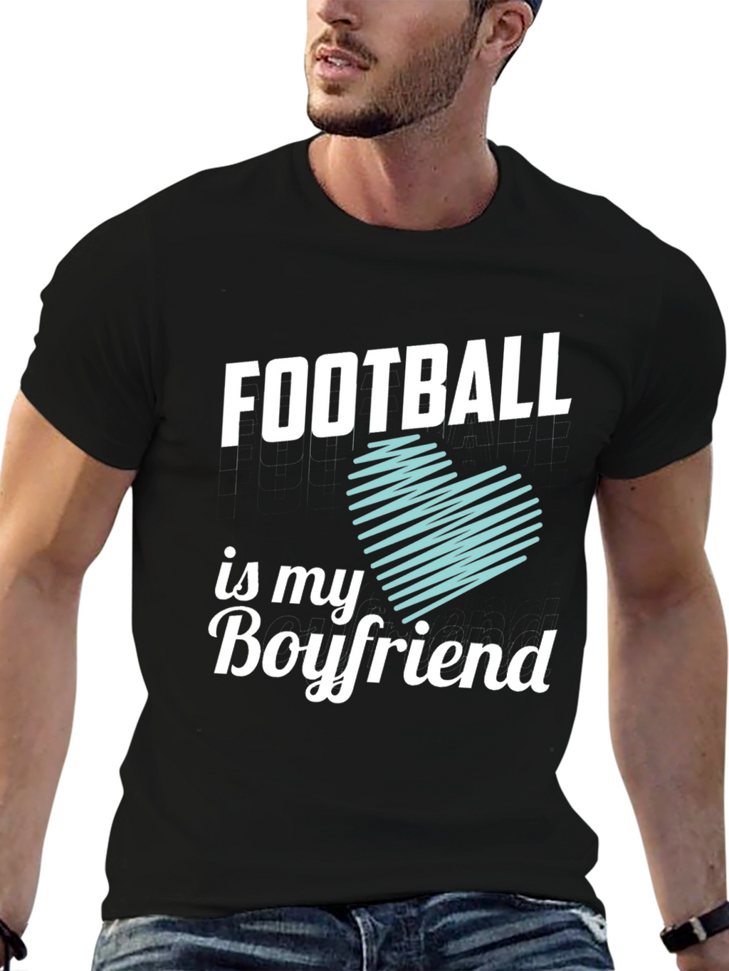 Football Is My Boyfriend Graphic Tee