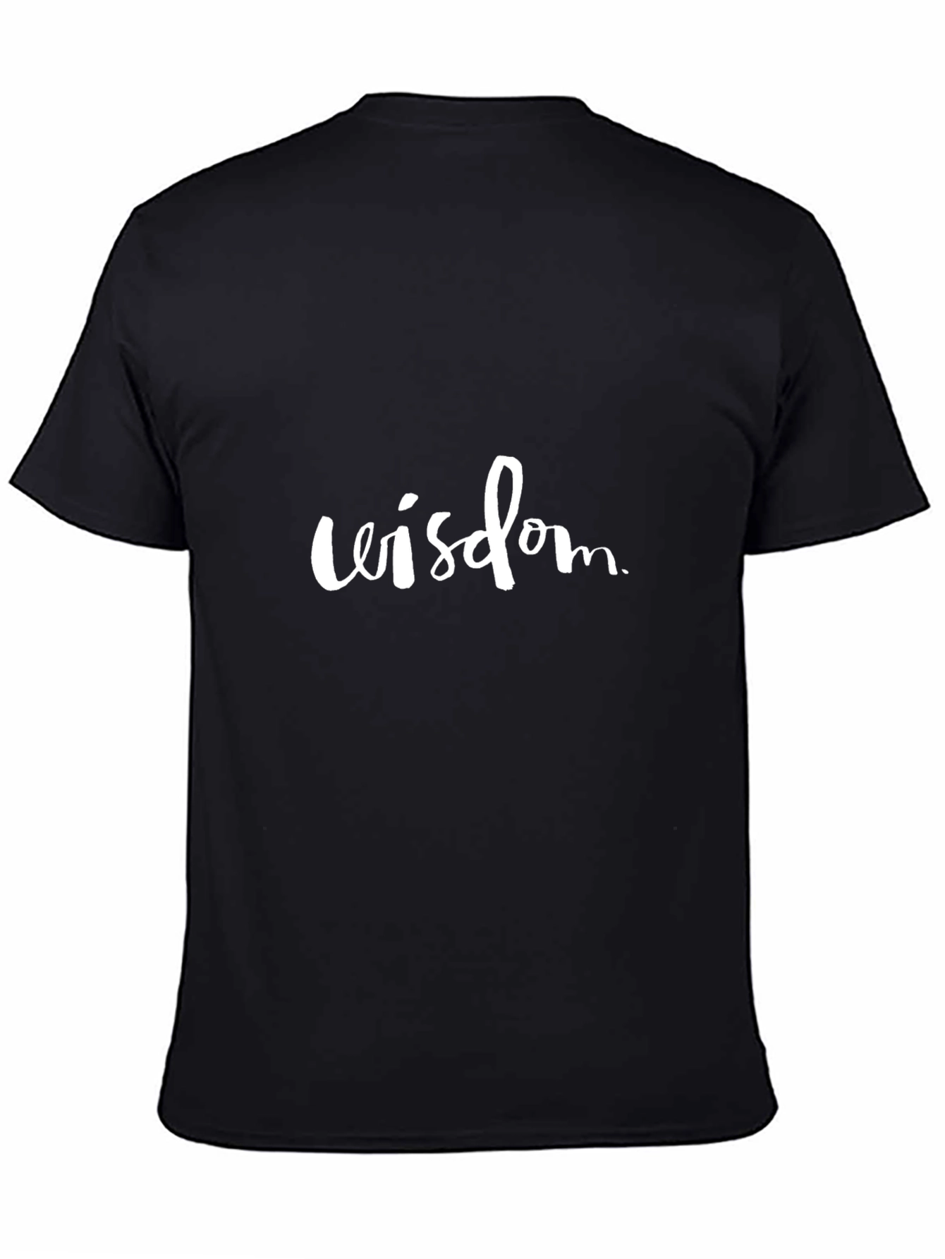 Wisdom Graphic Tee - Black Cotton Casual T-Shirt