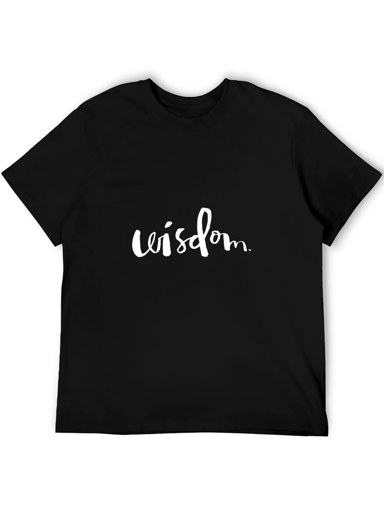 Wisdom Graphic Tee - Black Cotton Casual T-Shirt
