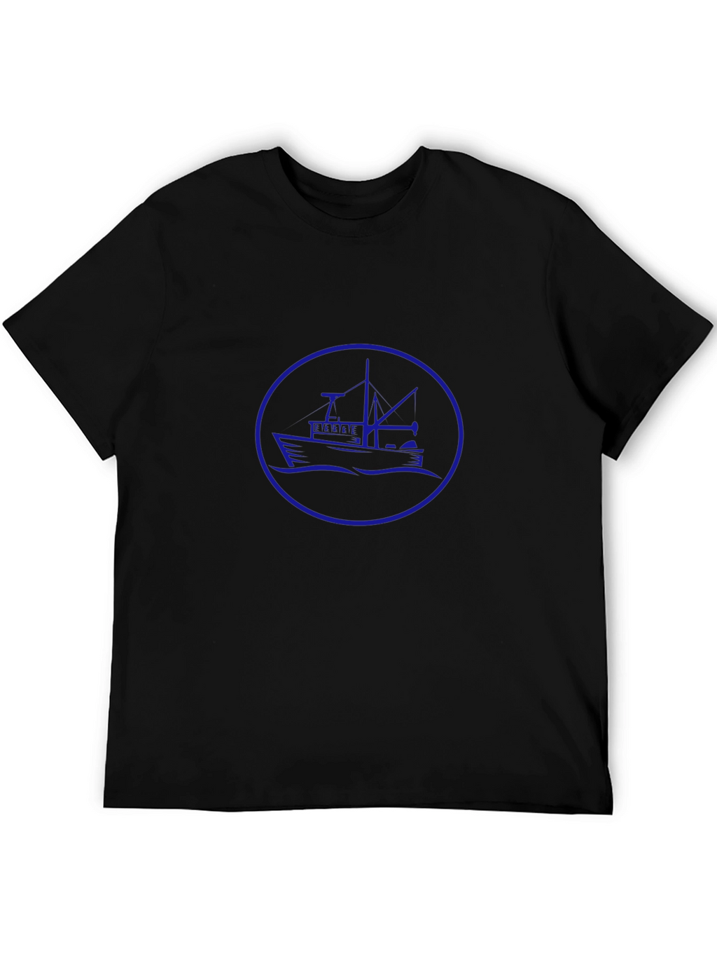 Nautical T-Shirt - Blue Boat Graphic Tee