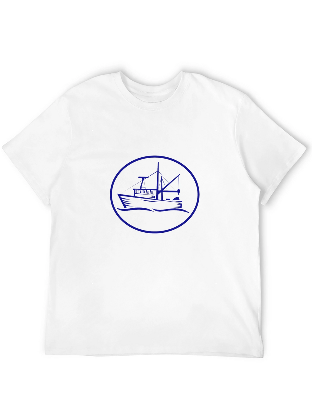 Nautical T-Shirt - Blue Boat Graphic Tee