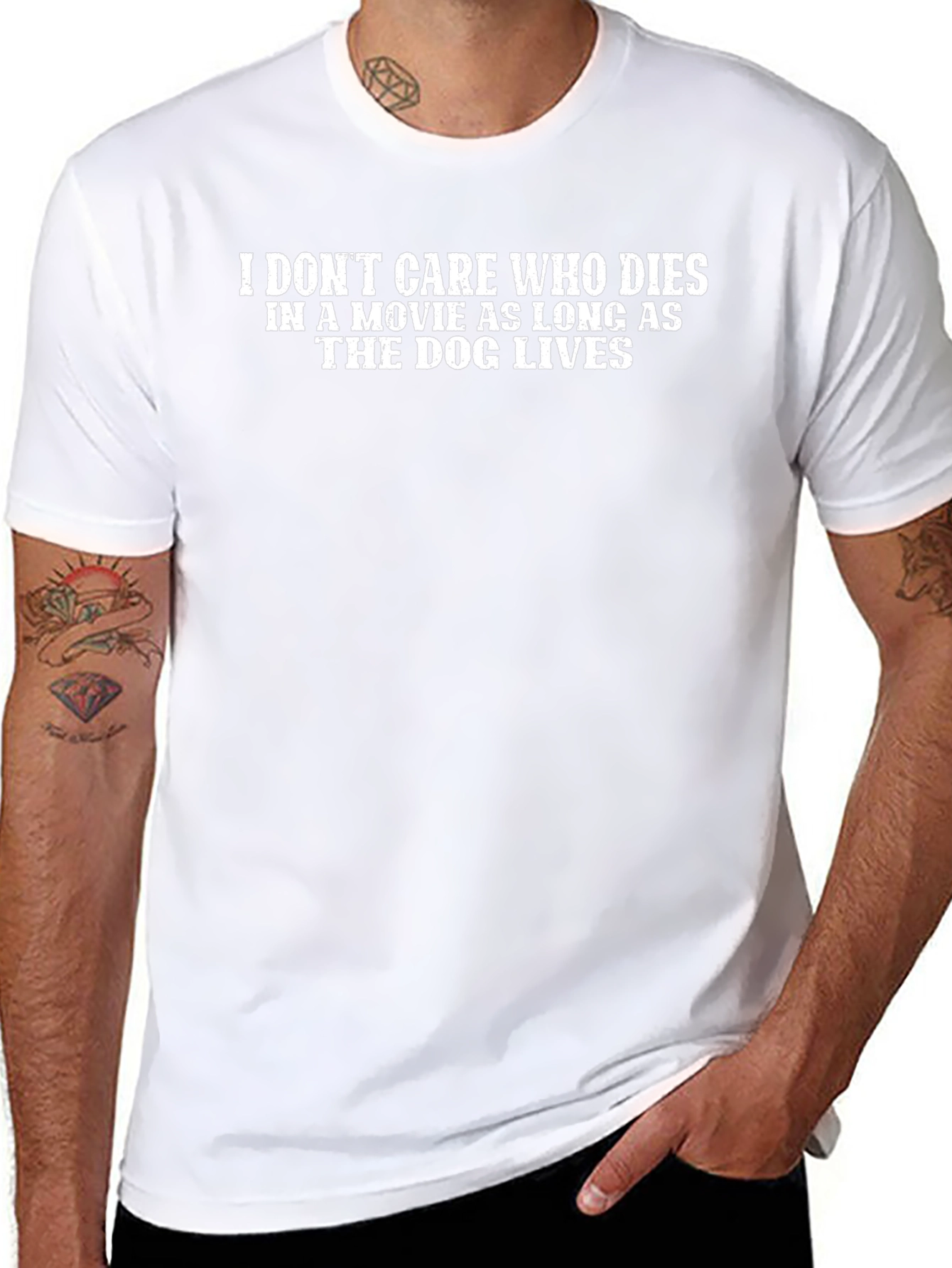 Dog Lover Tee - I Dont Care Who Dies Graphic T-Shirt