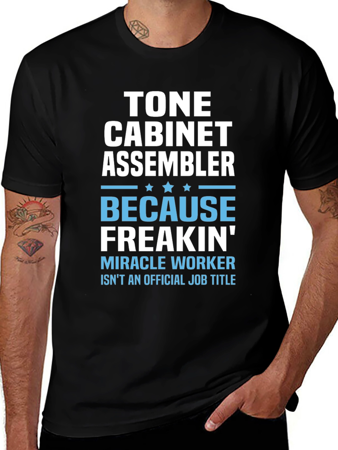 Tone Cabinet Assembler T-Shirt - Miracle Worker Humor