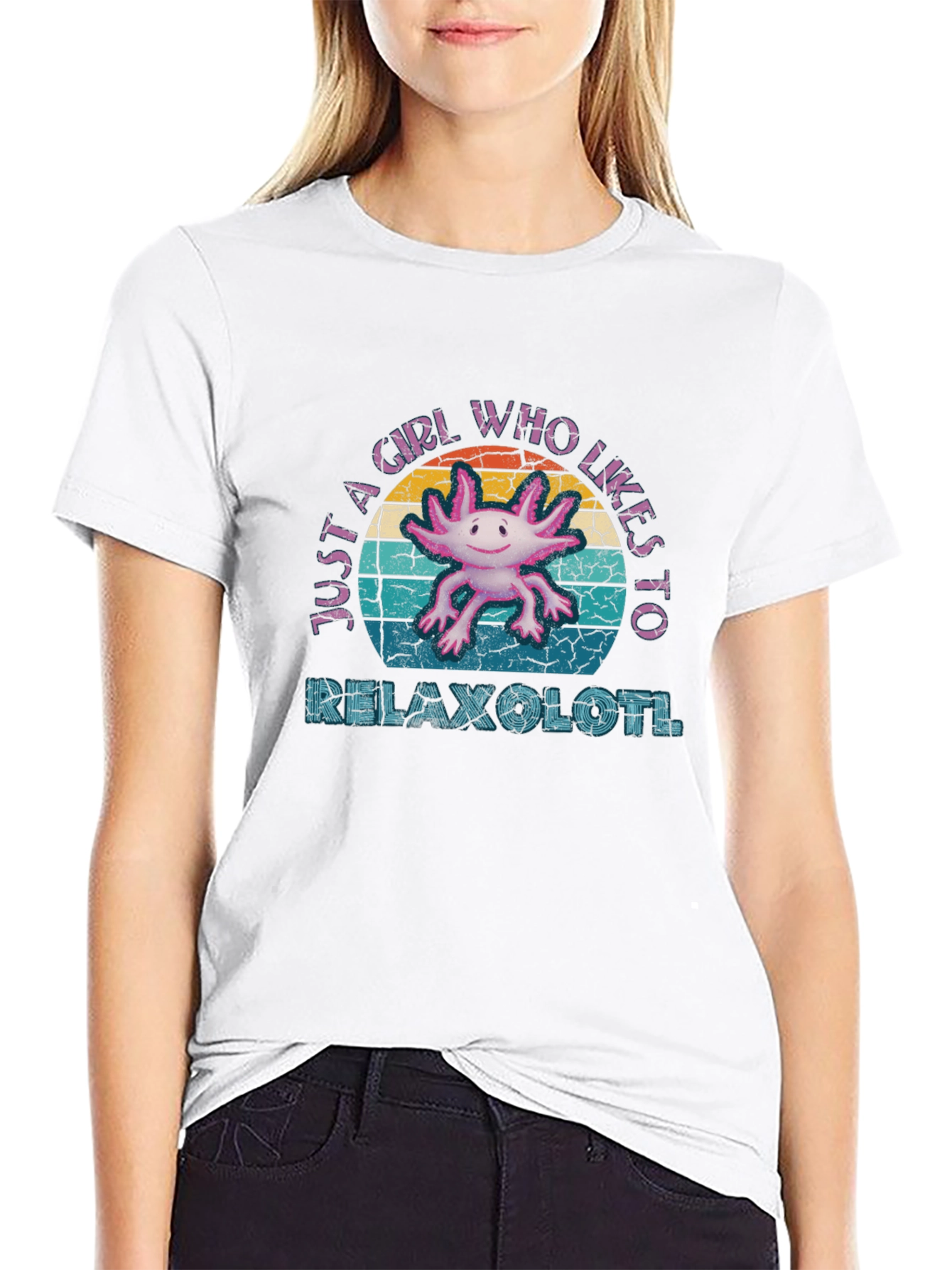 Relaxolotl T-Shirt - Just A Girl Who Likes Axolotls
