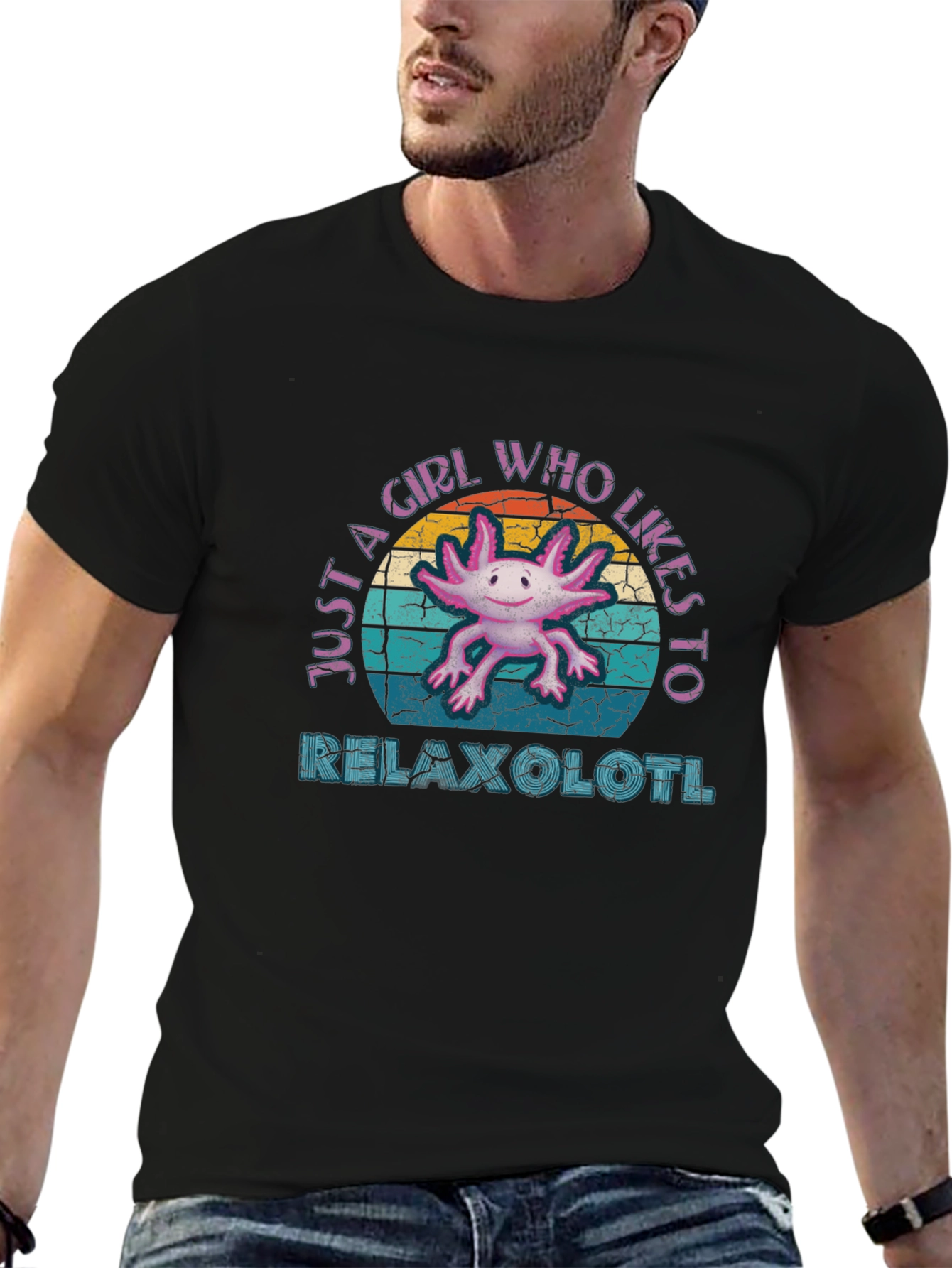 Relaxolotl T-Shirt - Just A Girl Who Likes Axolotls
