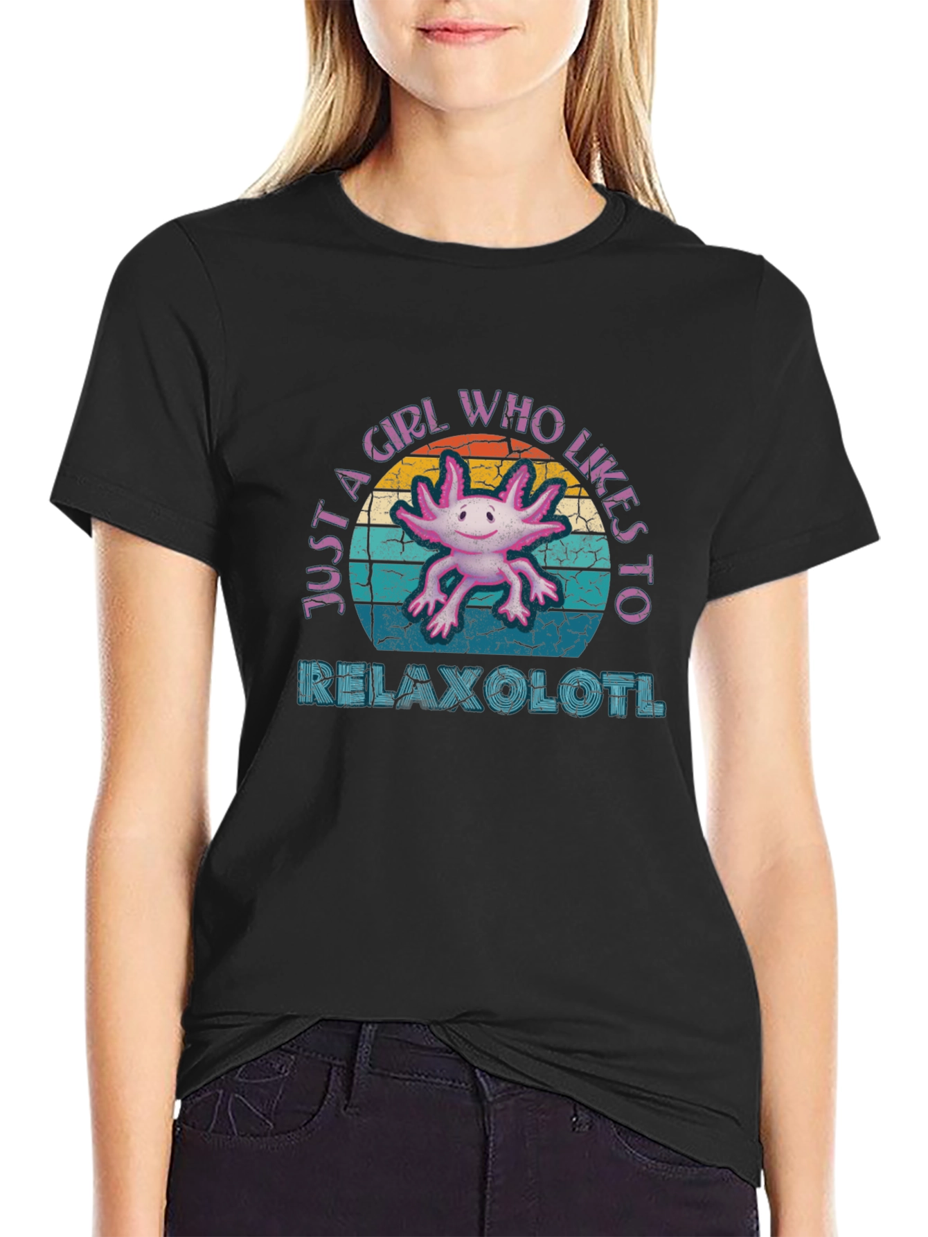 Relaxolotl T-Shirt - Just A Girl Who Likes Axolotls