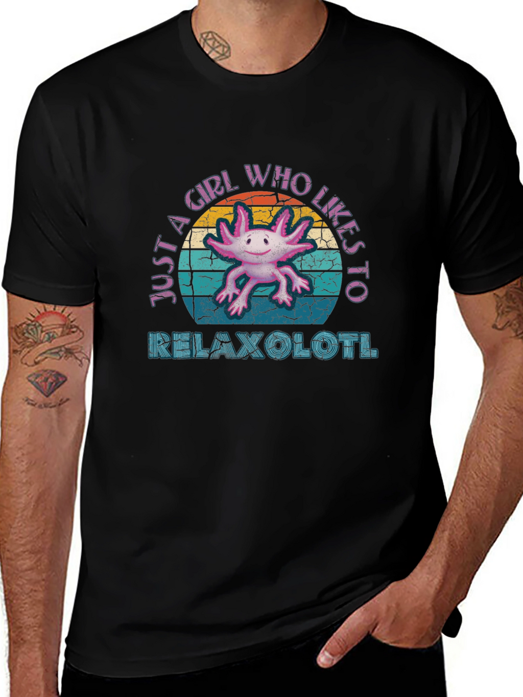 Relaxolotl T-Shirt - Just A Girl Who Likes Axolotls