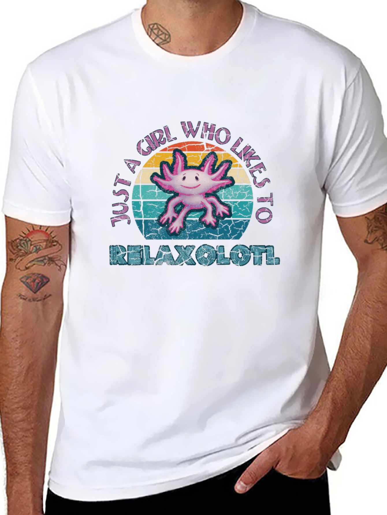 Relaxolotl T-Shirt - Just A Girl Who Likes Axolotls