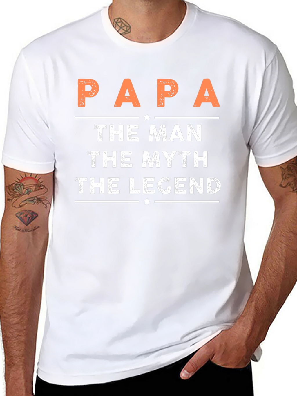 Papa The Man Myth Legend Graphic Tee