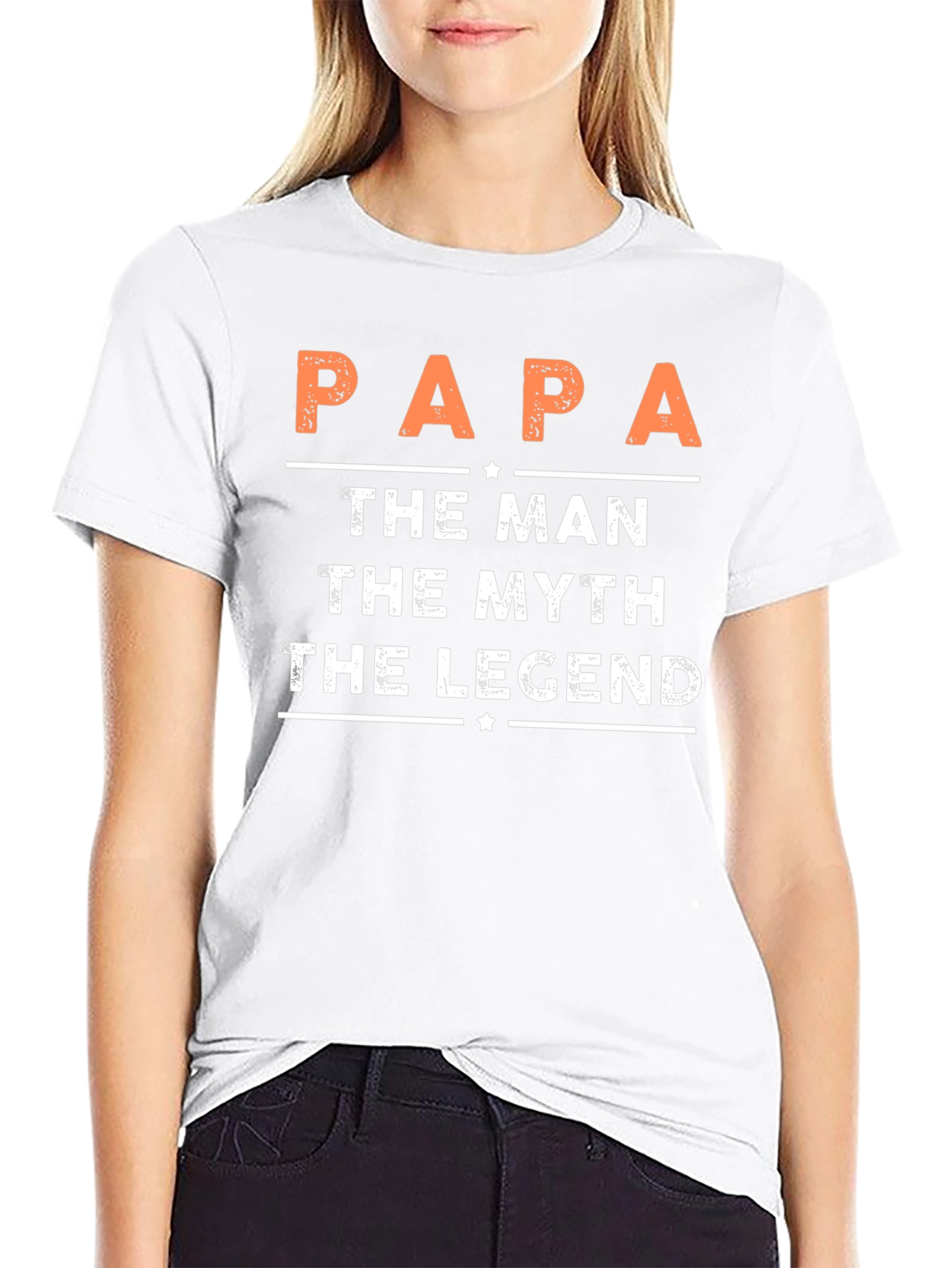 Papa The Man Myth Legend Graphic Tee