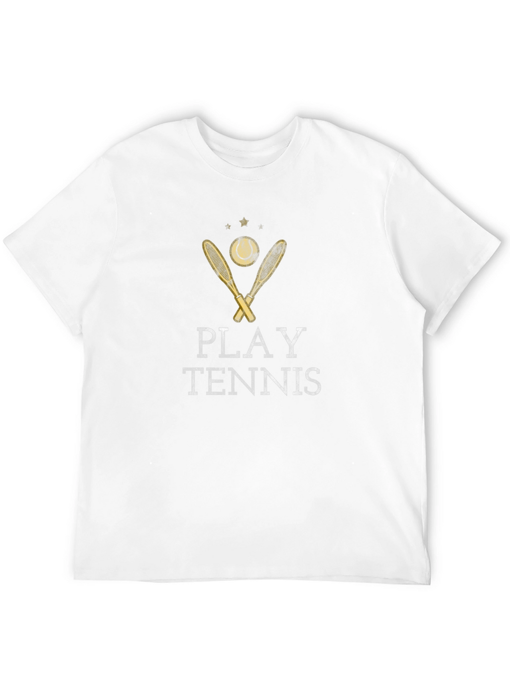 Play Tennis Graphic Tee - Black Cotton T-Shirt