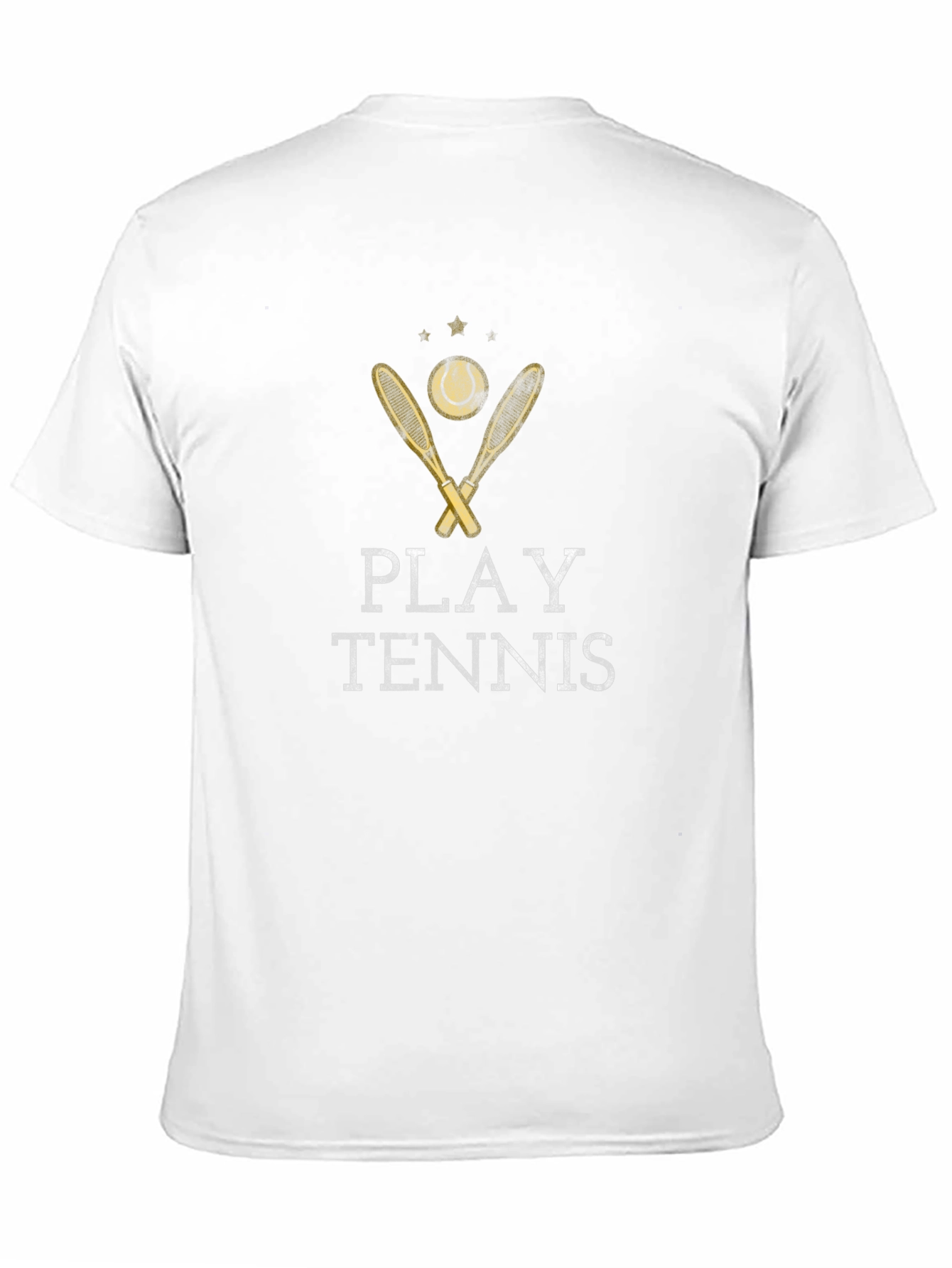 Play Tennis Graphic Tee - Black Cotton T-Shirt
