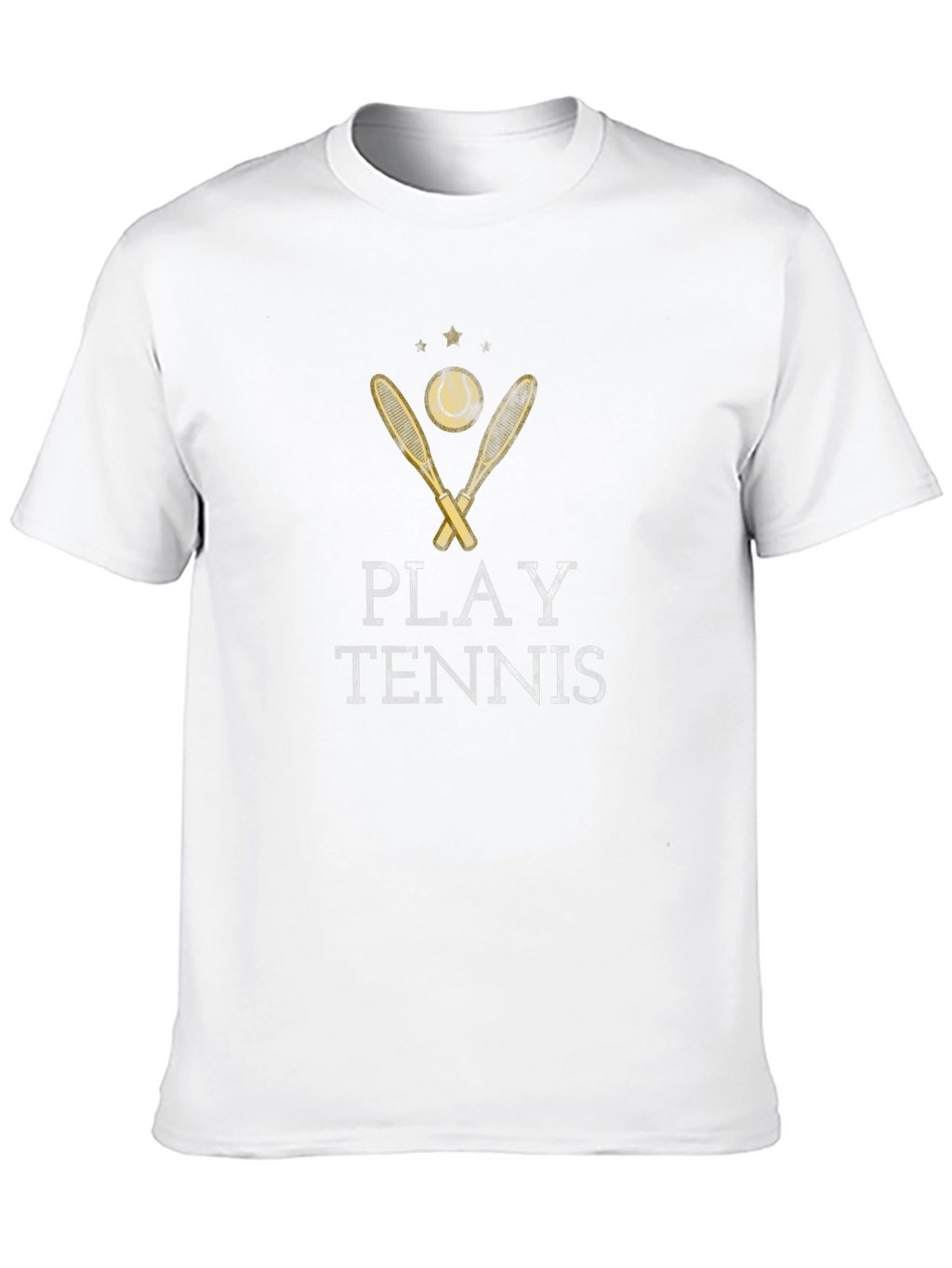 Play Tennis Graphic Tee - Black Cotton T-Shirt