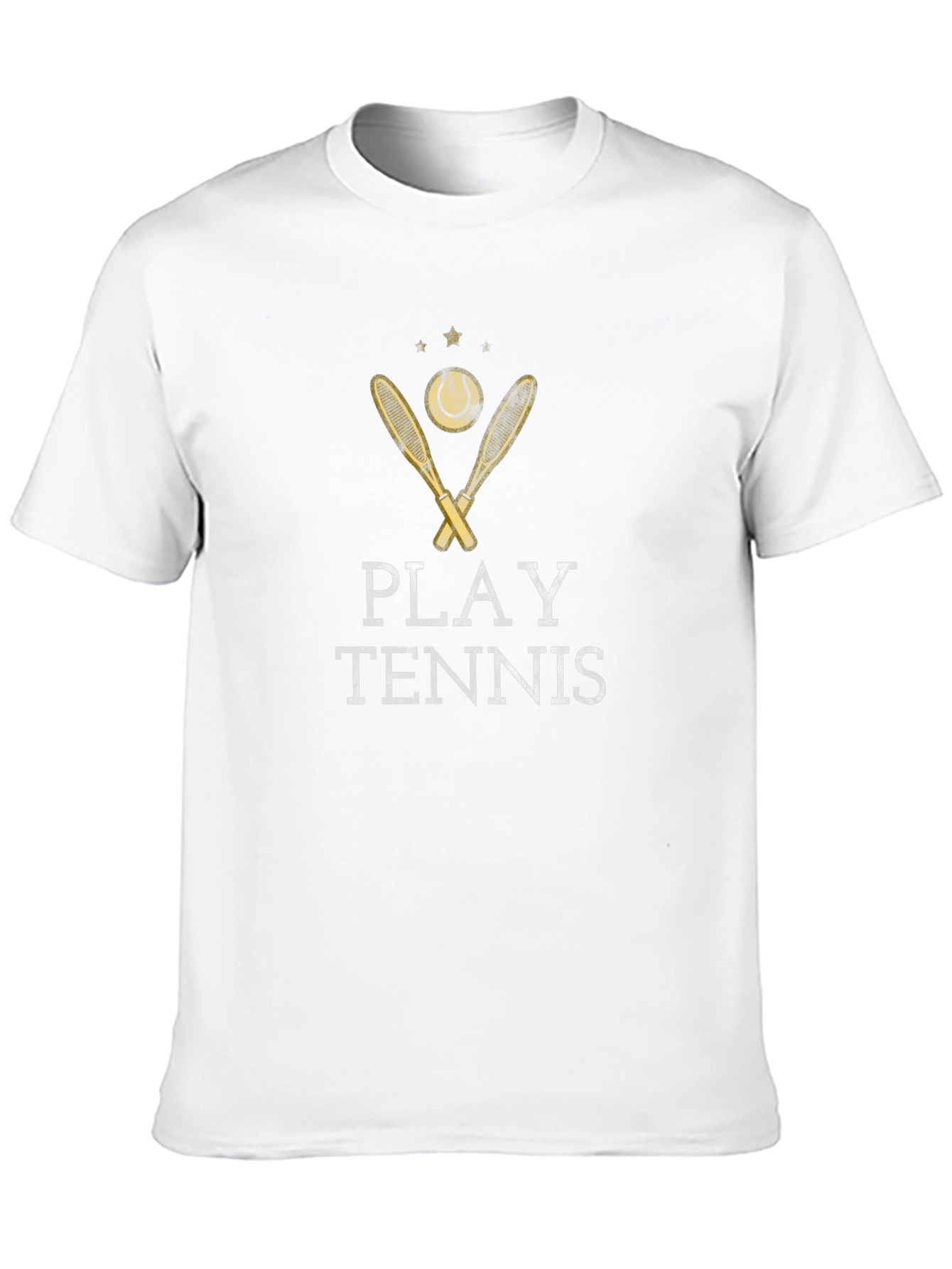 Play Tennis Graphic Tee - Black Cotton T-Shirt