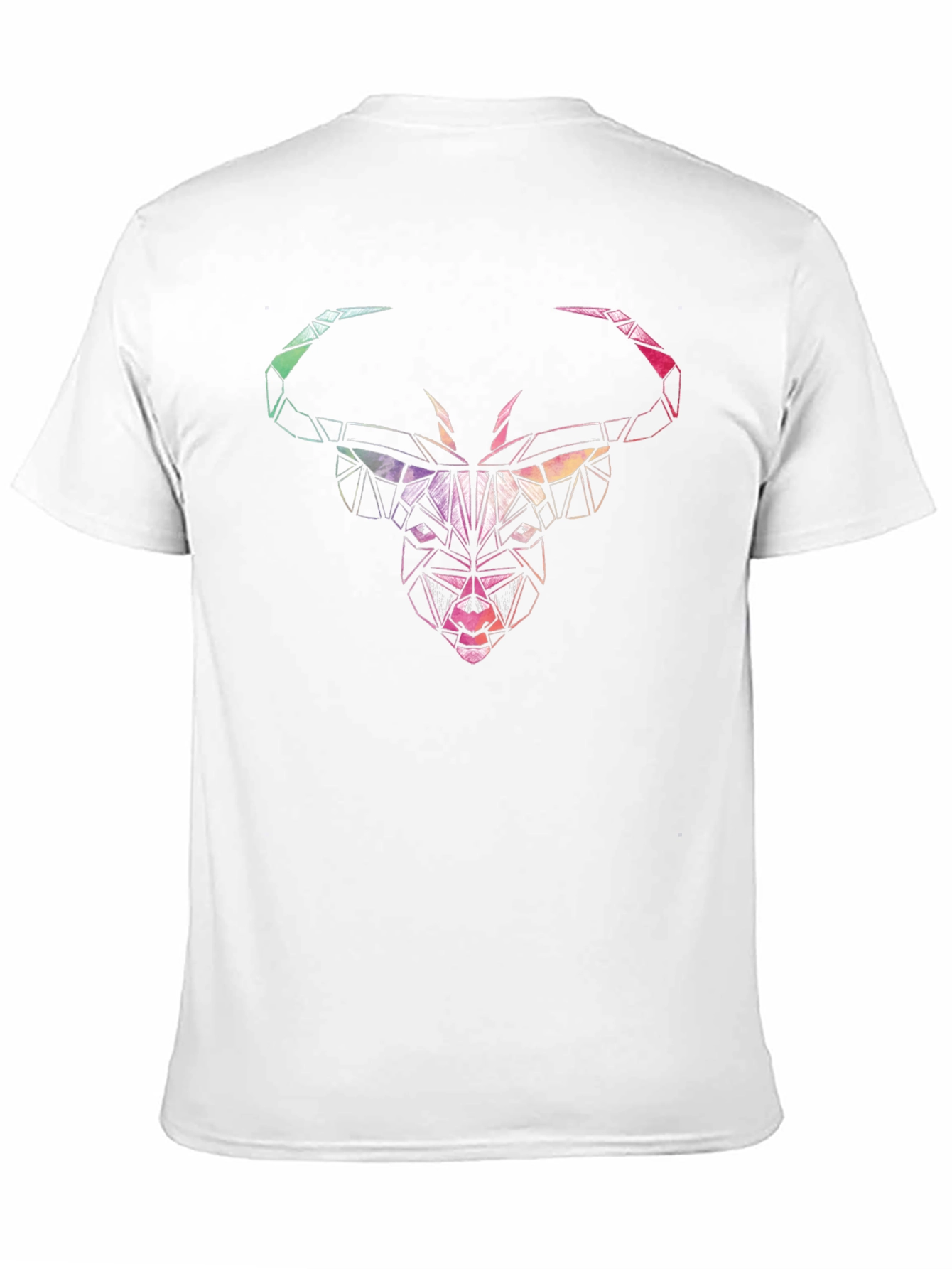 Geometric Bull Graphic Tee - Mens Black T-Shirt