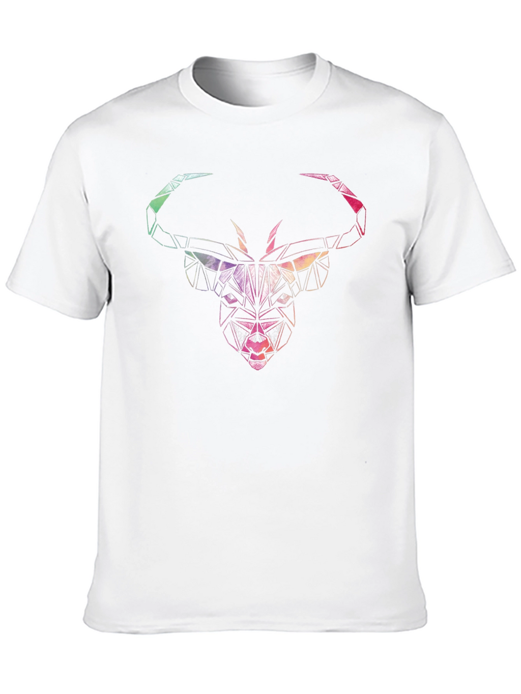 Geometric Bull Graphic Tee - Mens Black T-Shirt