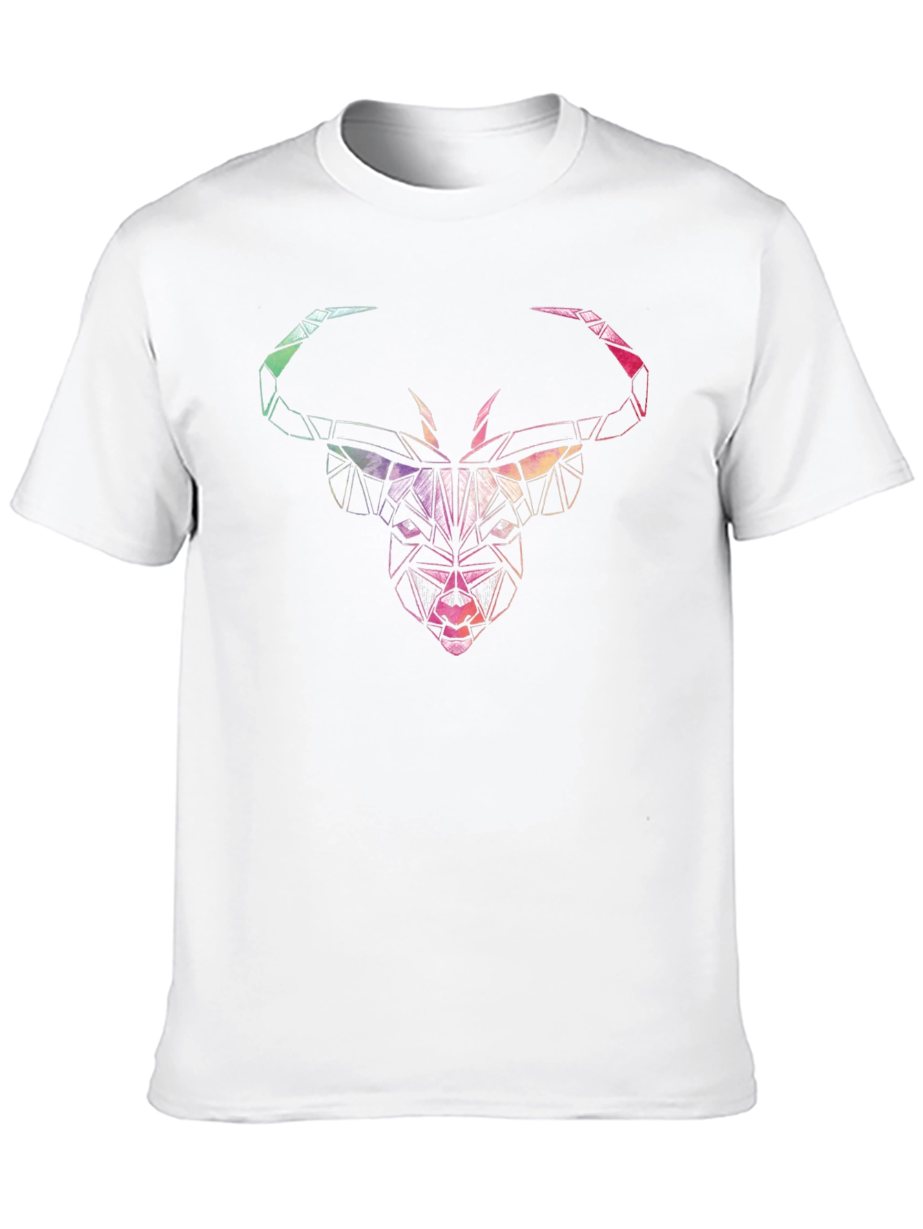 Geometric Bull Graphic Tee - Mens Black T-Shirt