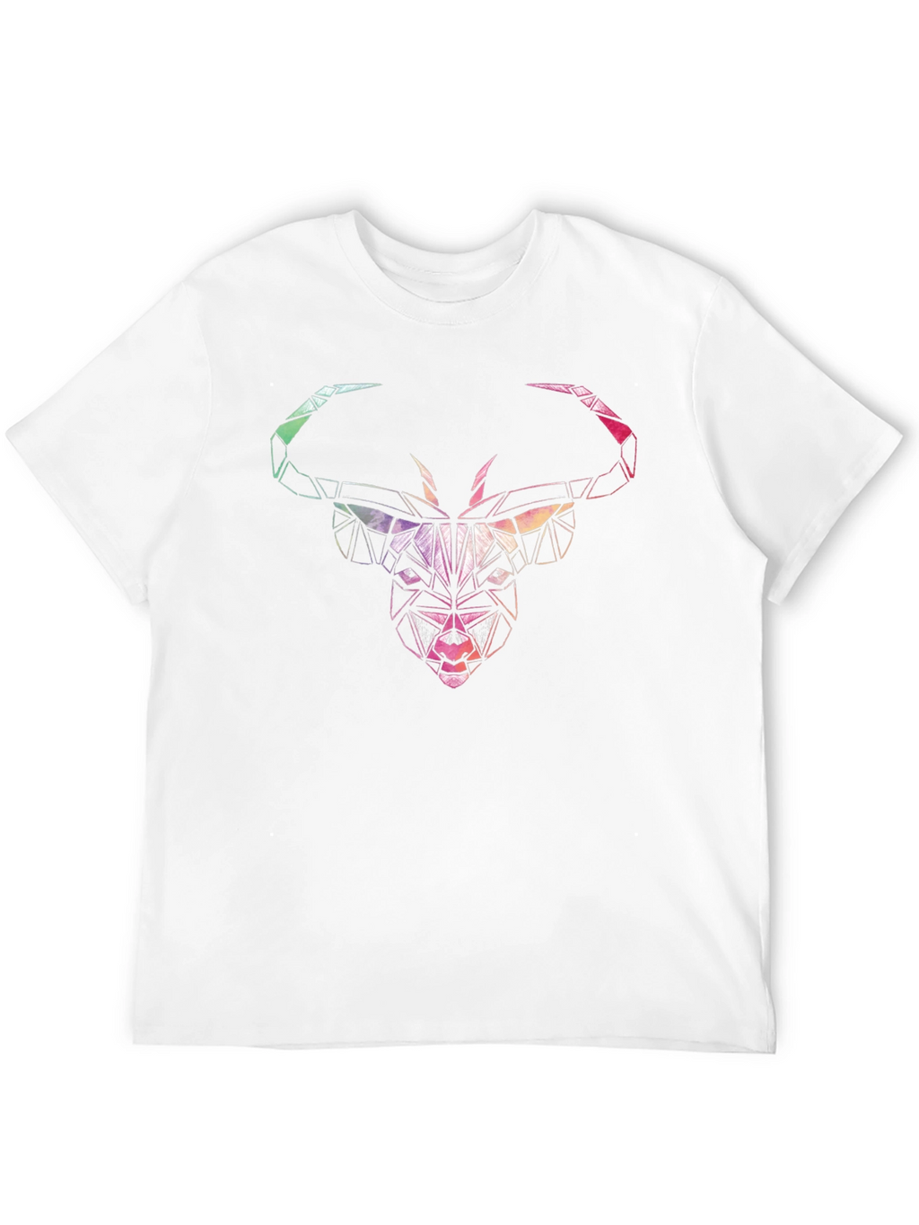 Geometric Bull Graphic Tee - Mens Black T-Shirt