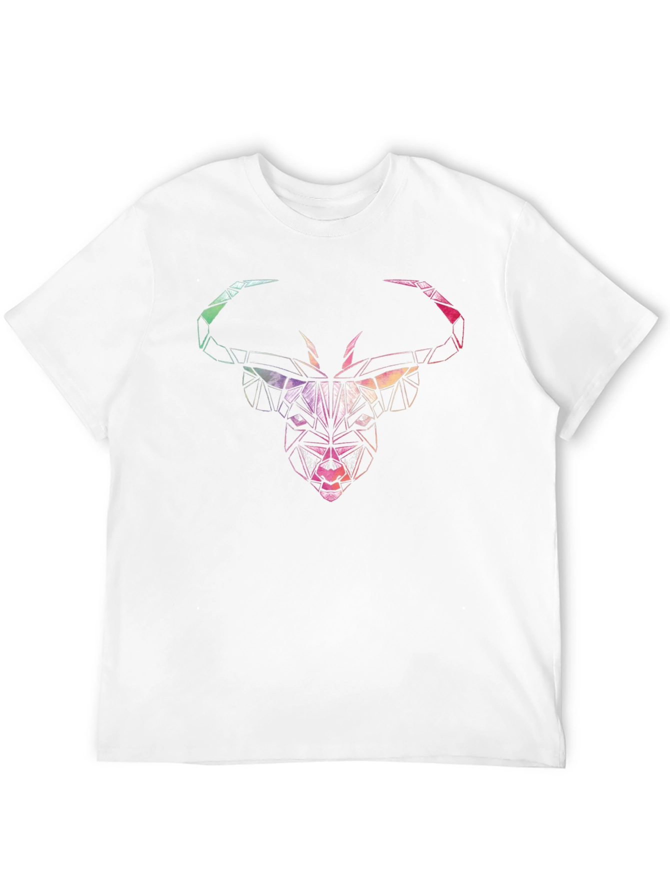 Geometric Bull Graphic Tee - Mens Black T-Shirt