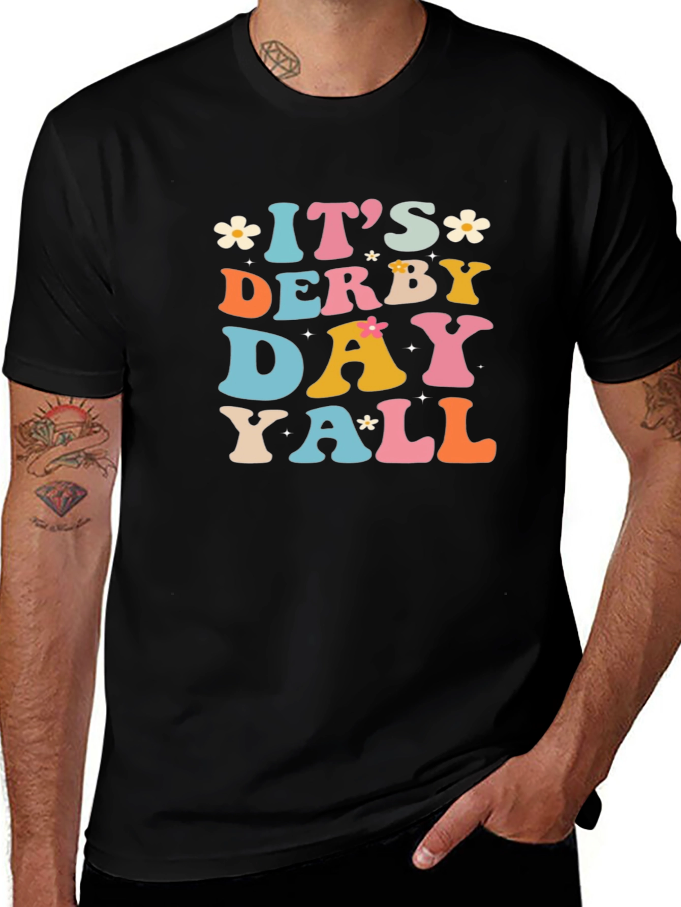 Its Derby Day Yall Black Graphic T-Shirt