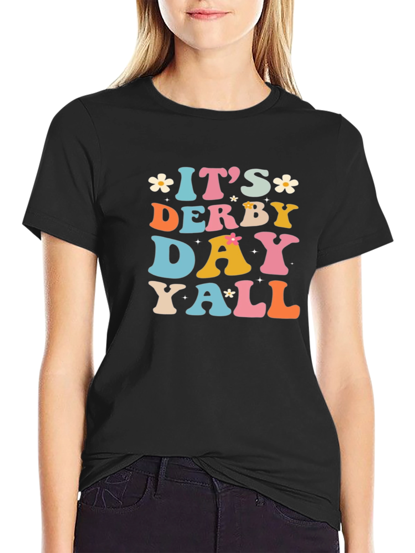 Its Derby Day Yall Black Graphic T-Shirt