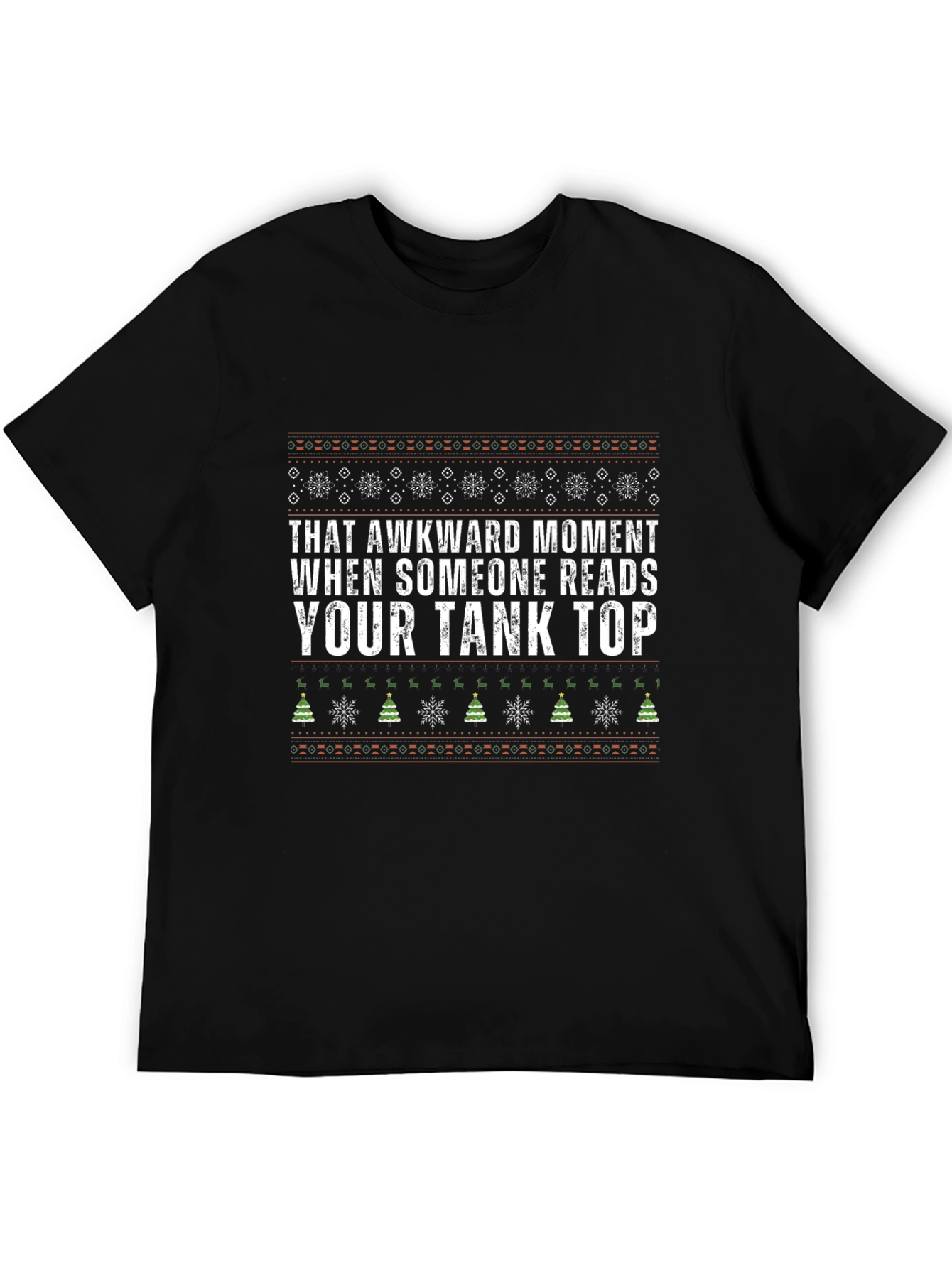Awkward Tank Top Graphic Tee - Christmas Holiday