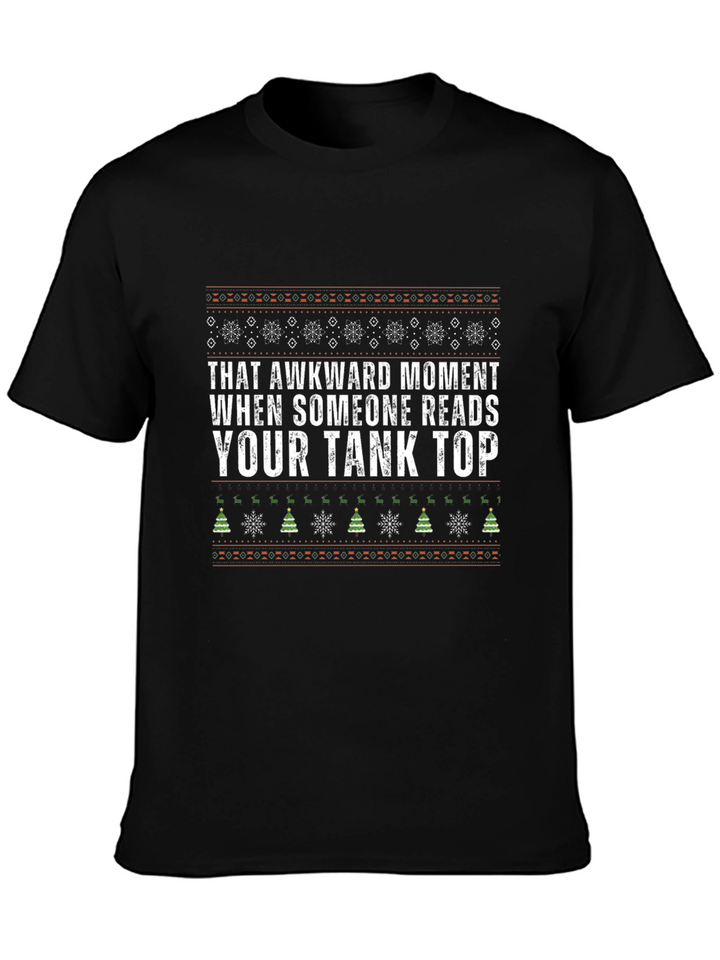 Awkward Tank Top Graphic Tee - Christmas Holiday