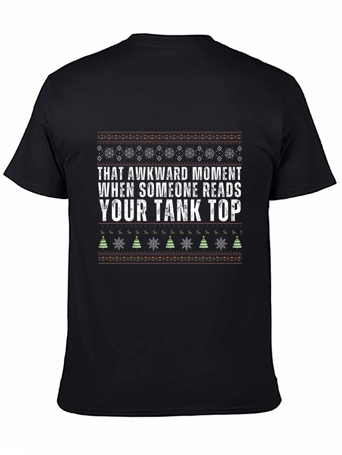 Awkward Tank Top Graphic Tee - Christmas Holiday