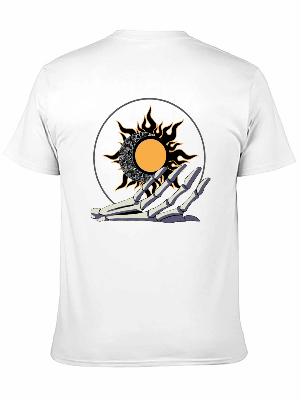 Sun and Moon Skeleton Hand T-Shirt