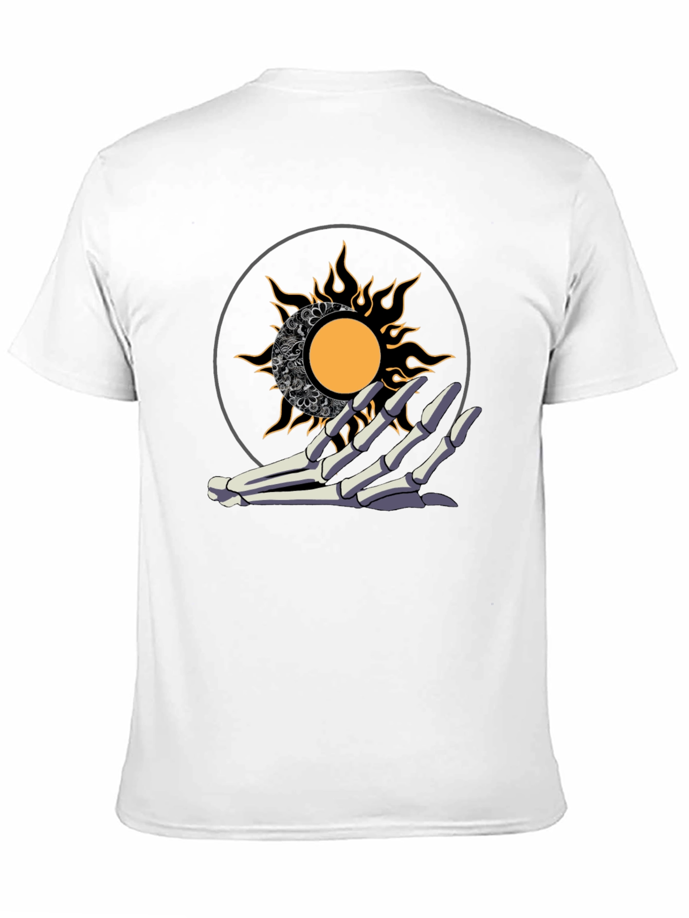 Sun and Moon Skeleton Hand T-Shirt