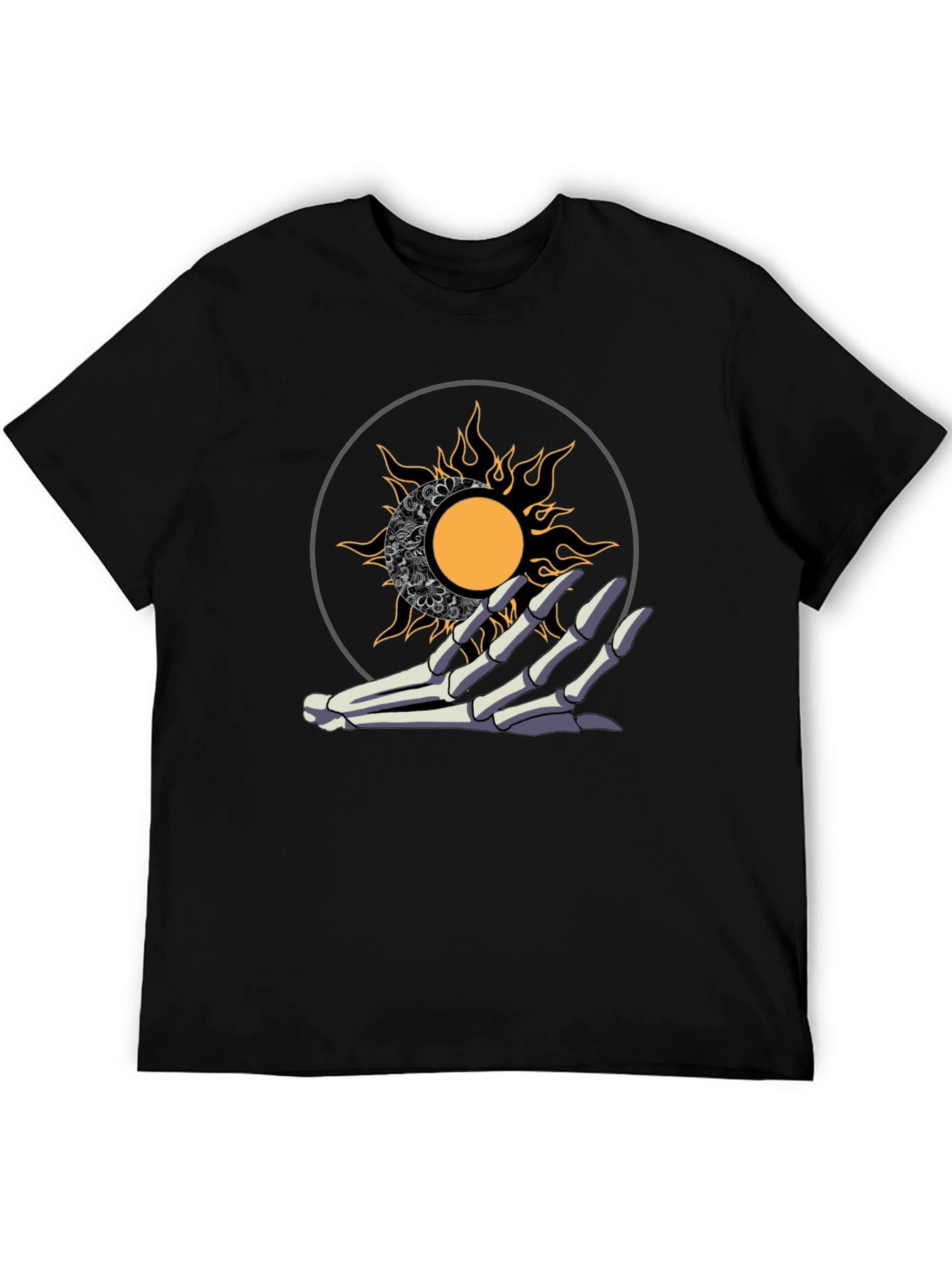 Sun and Moon Skeleton Hand T-Shirt