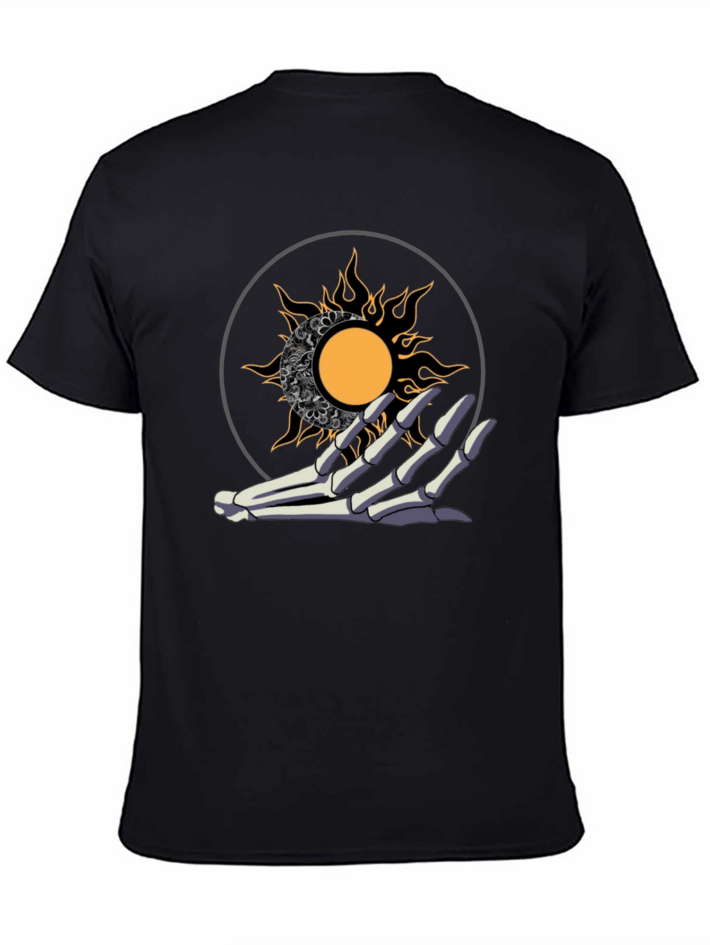 Sun and Moon Skeleton Hand T-Shirt