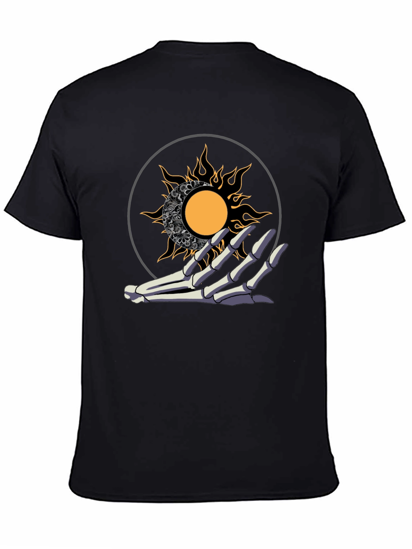 Sun and Moon Skeleton Hand T-Shirt