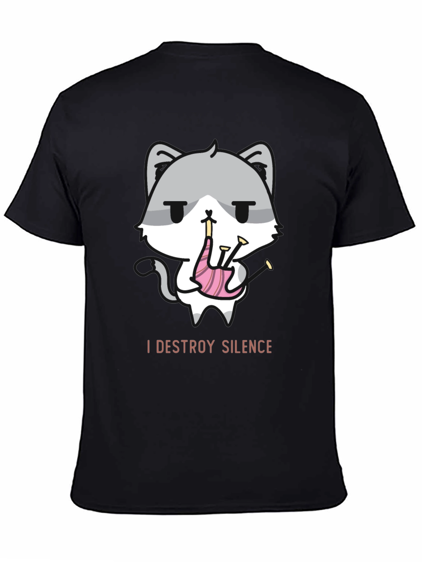 Destroy Silence Cat Bagpipe T-Shirt