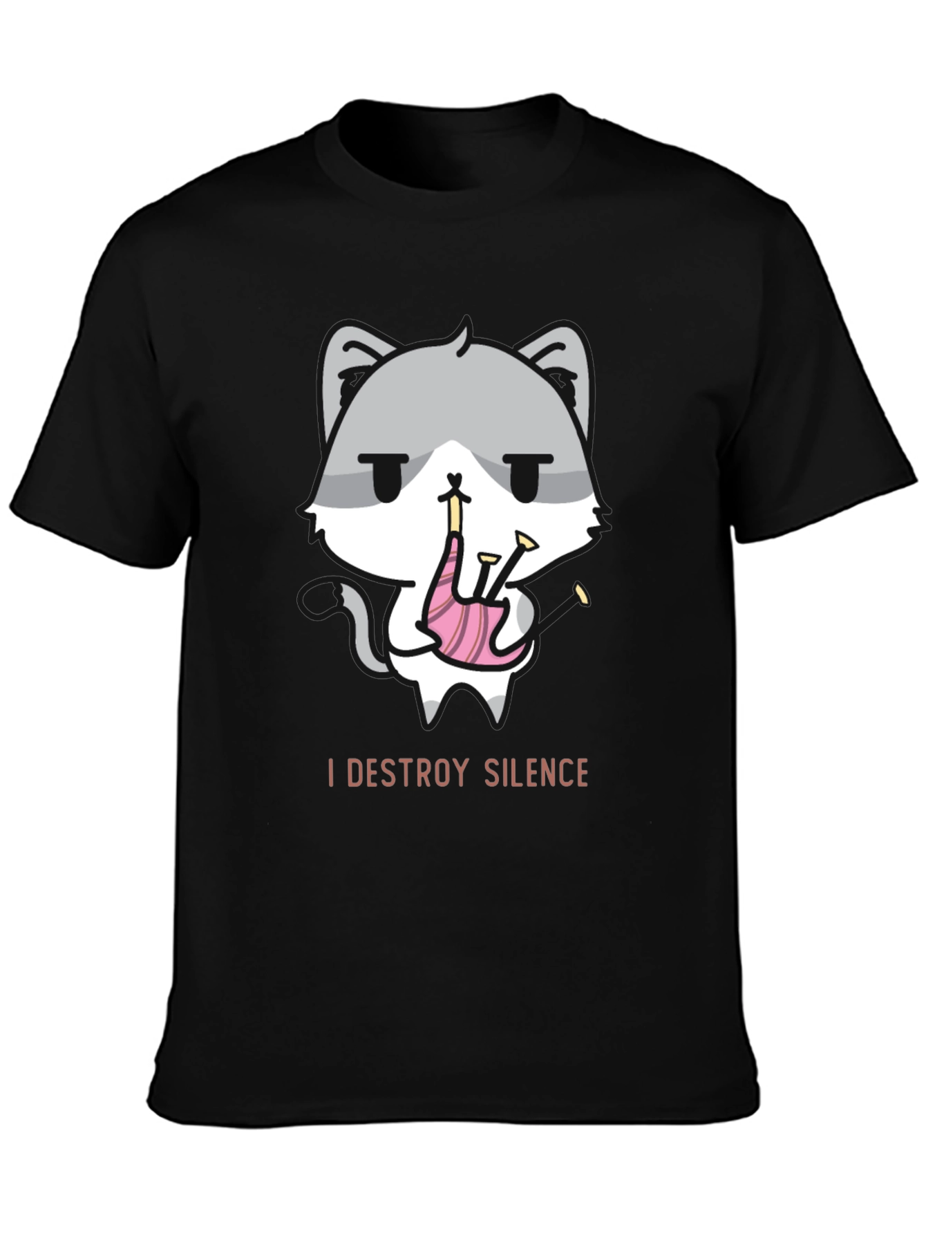 Destroy Silence Cat Bagpipe T-Shirt