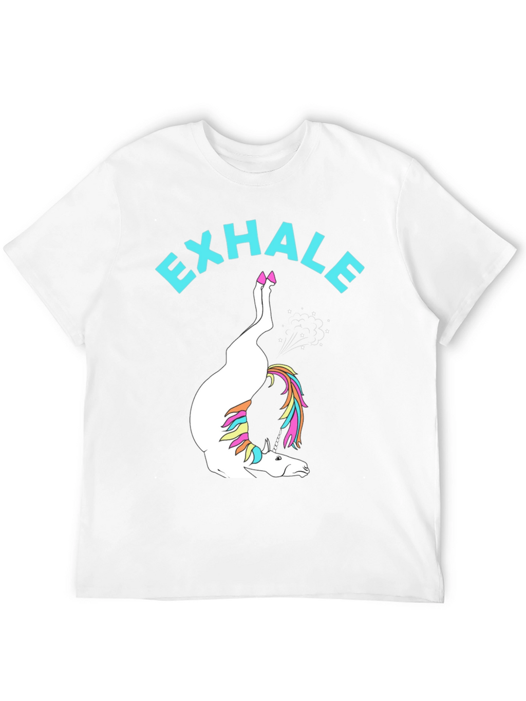 Exhale Unicorn Black T-Shirt