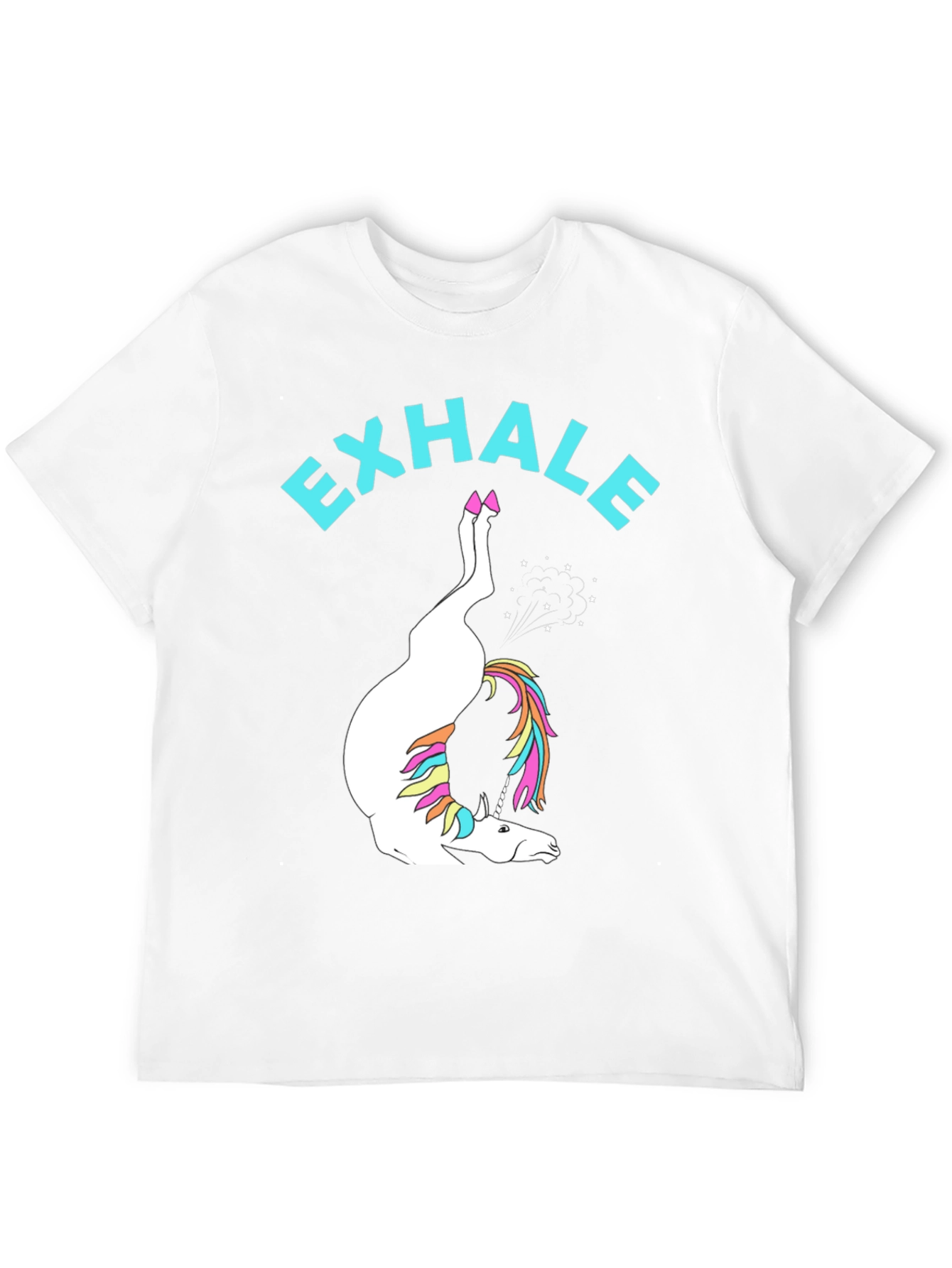 Exhale Unicorn Black T-Shirt