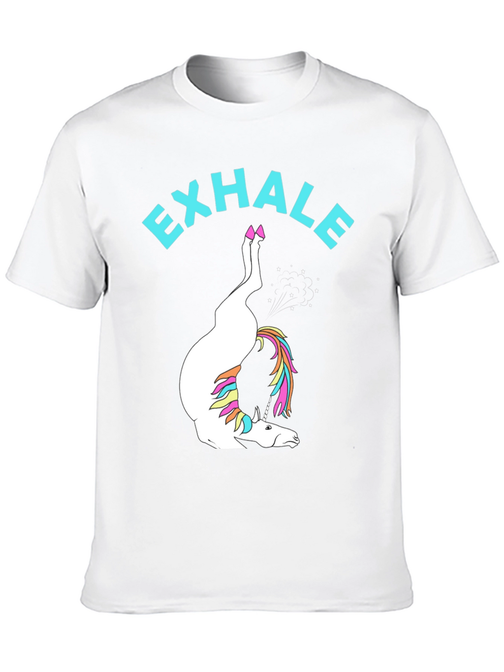 Exhale Unicorn Black T-Shirt