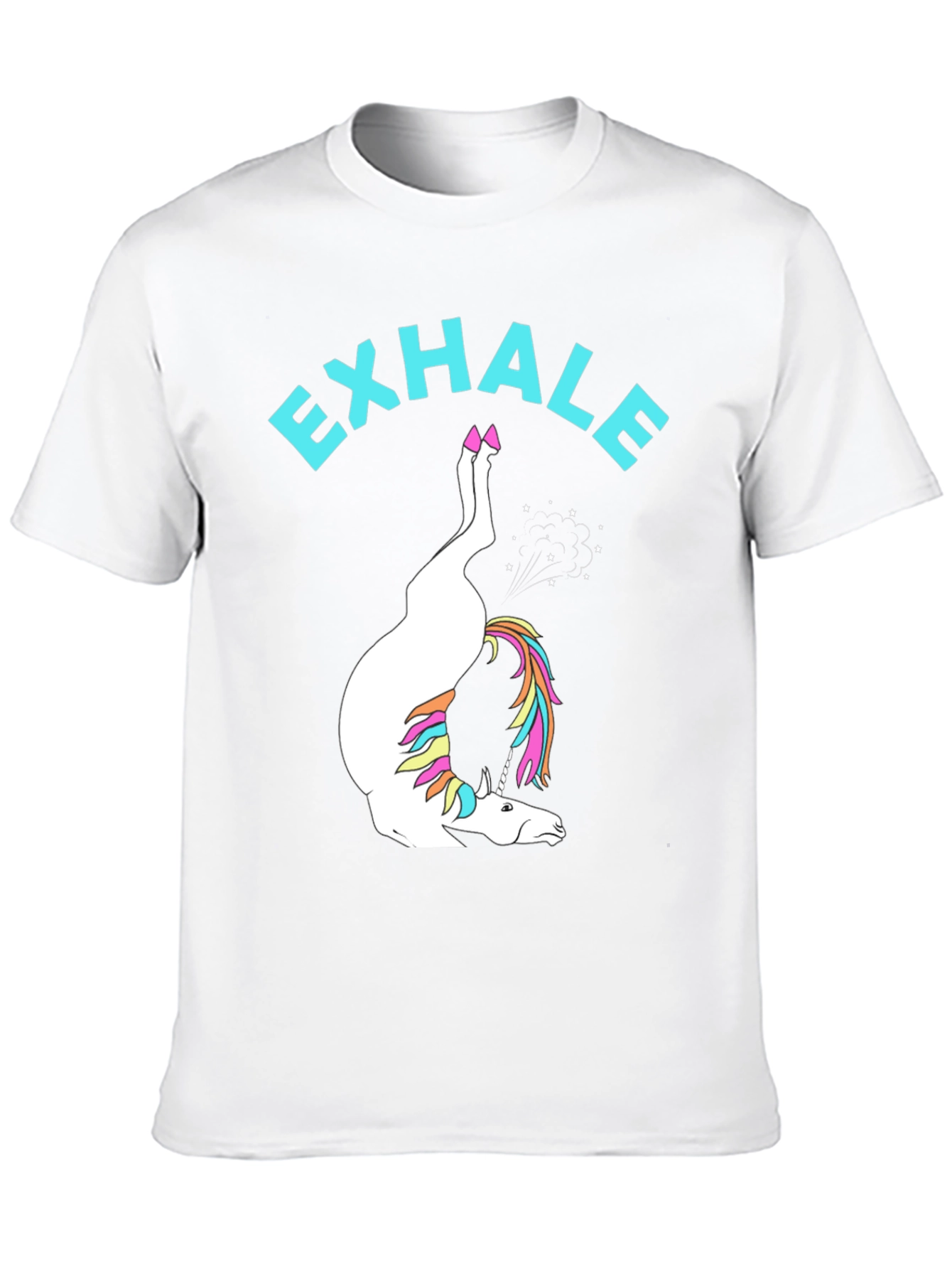 Exhale Unicorn Black T-Shirt