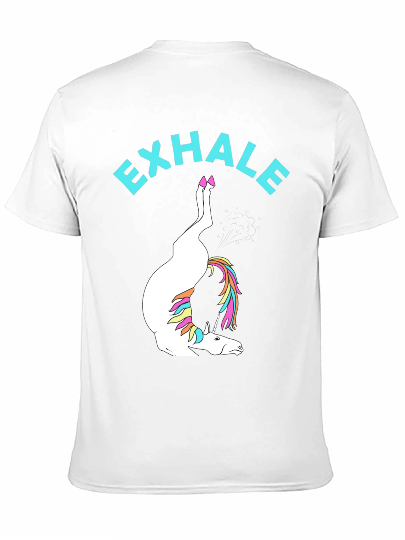 Exhale Unicorn Black T-Shirt