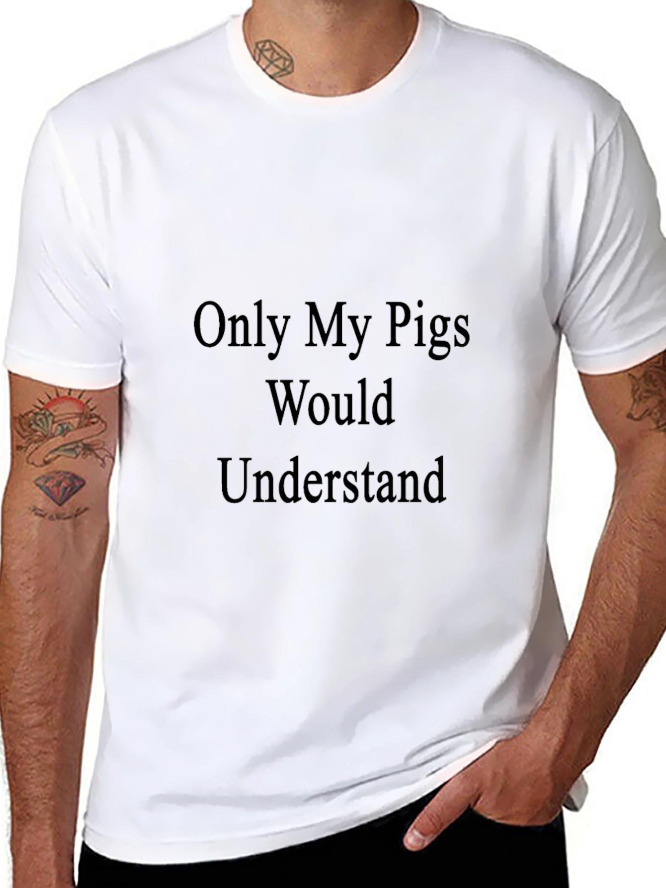 Only My Pigs Would Understand Black T-Shirt