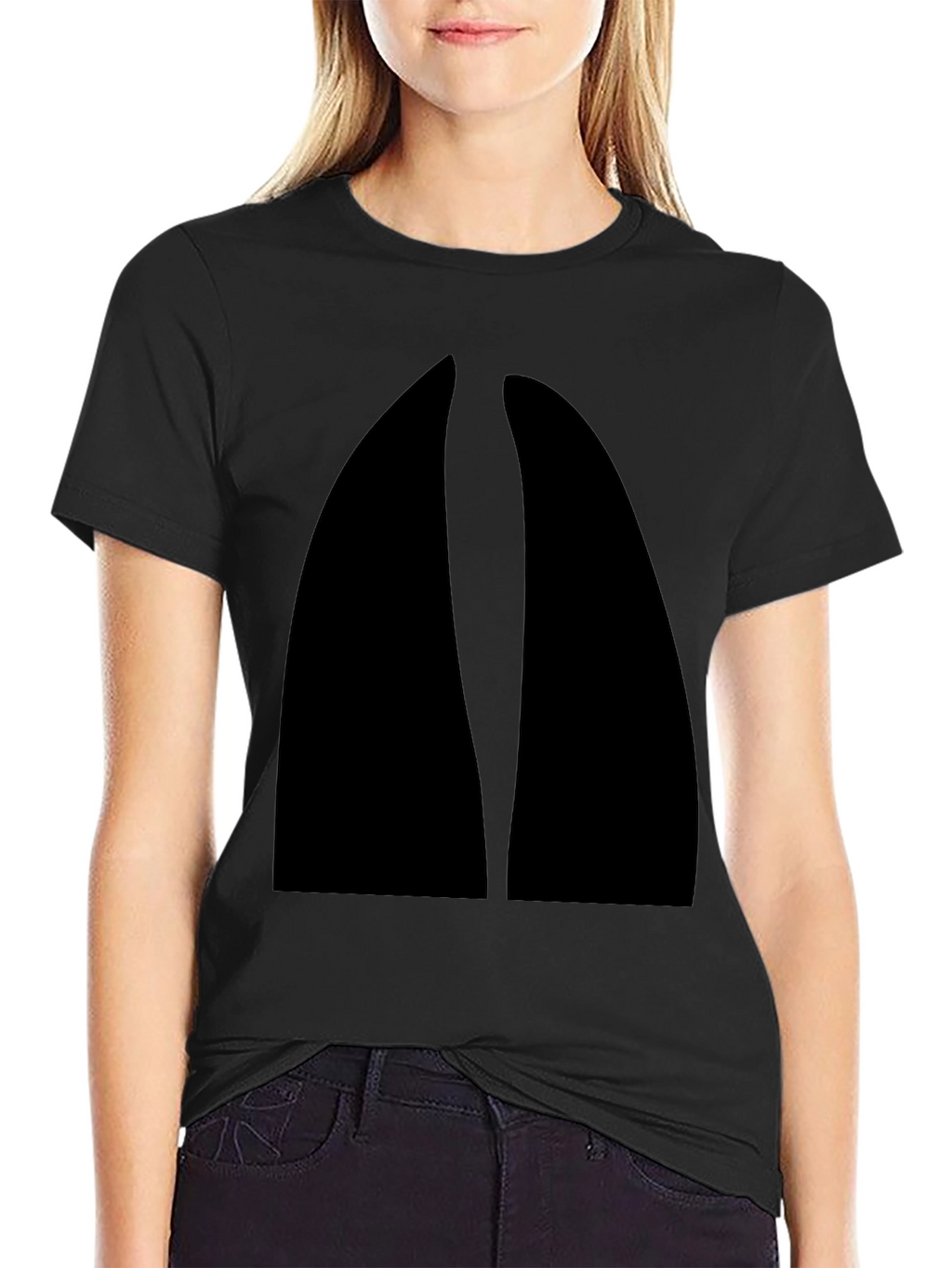 Geometric Black T-Shirt - Modern Minimalist Tee